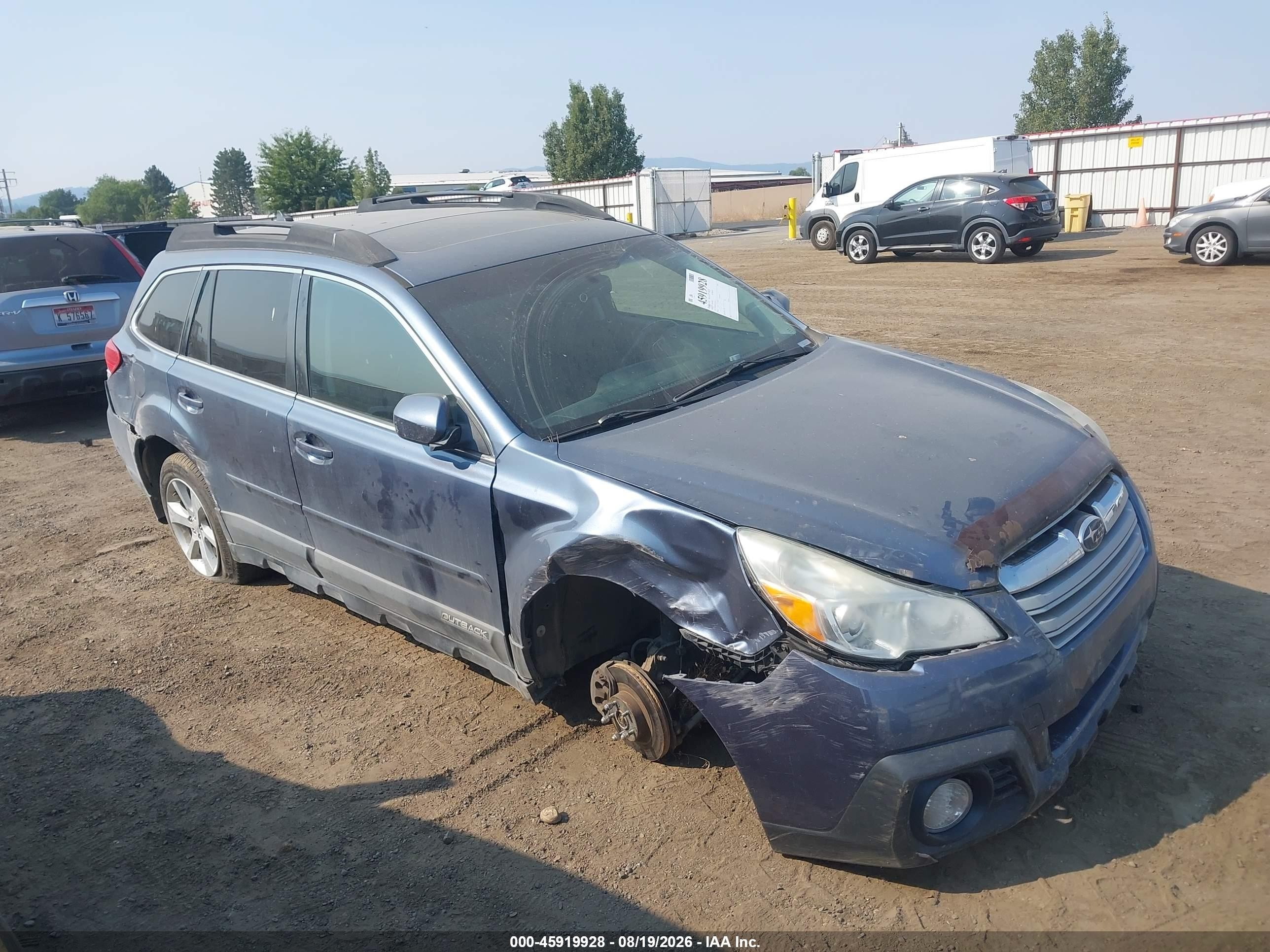 2014 Subaru Outback 2.5i Premium Blue vin: 4S4BRBDCXE3230516