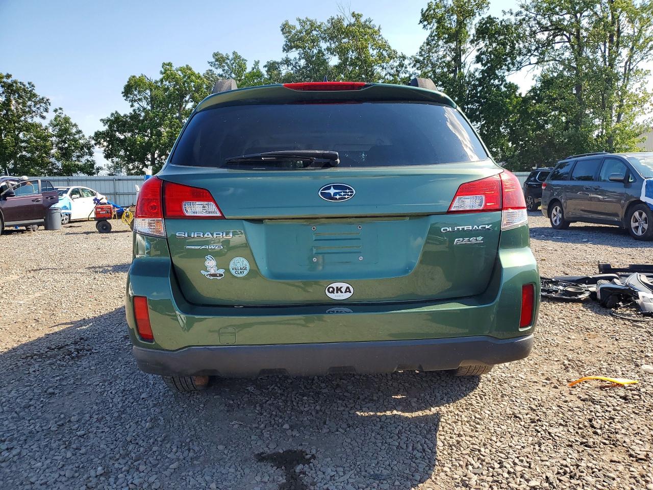 2014 Subaru Outback 2.5i Premium Green vin: 4S4BRBDCXE3287461