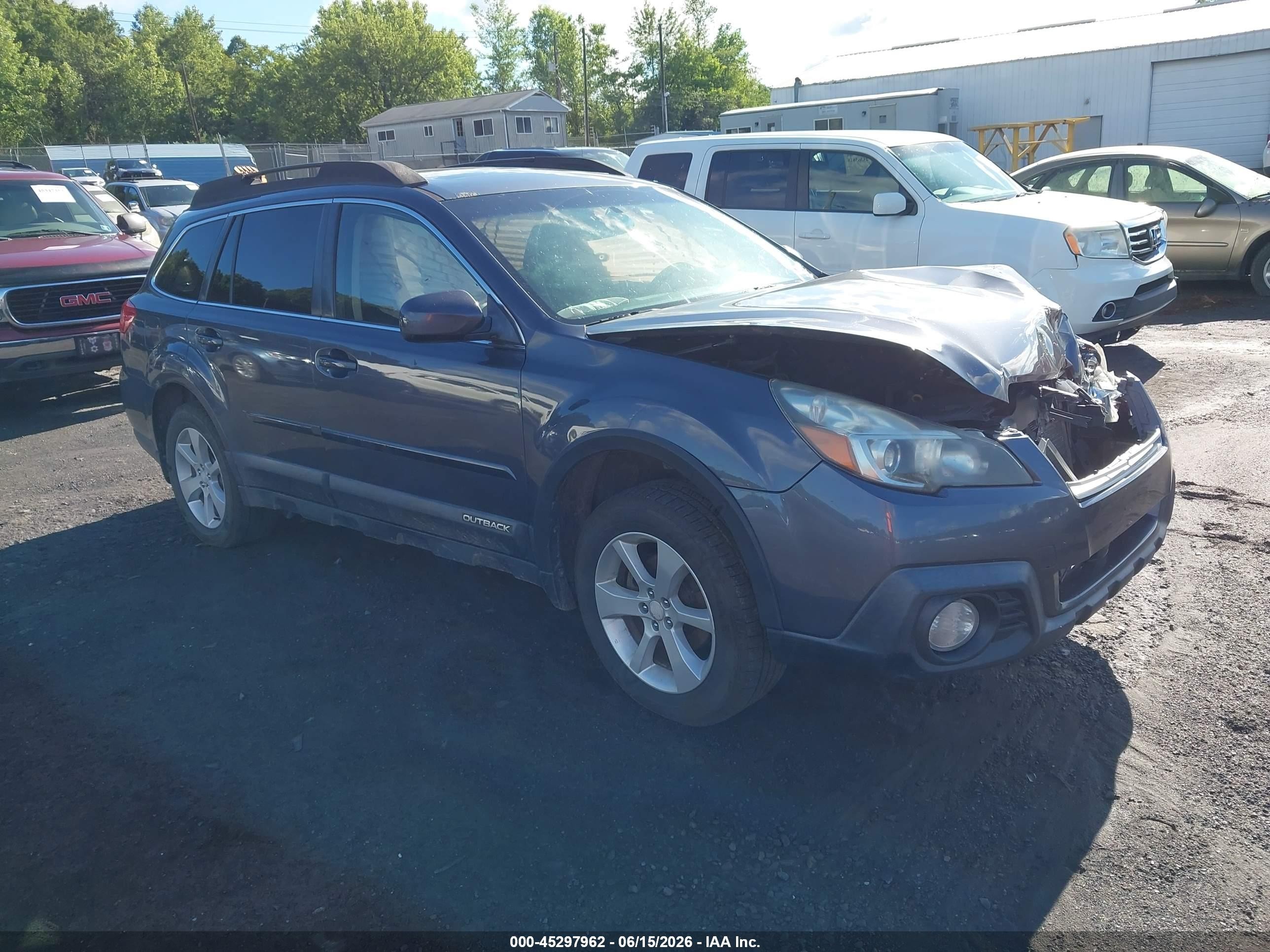 2014 Subaru Outback 2.5i Premium Blue vin: 4S4BRBECXE3243989
