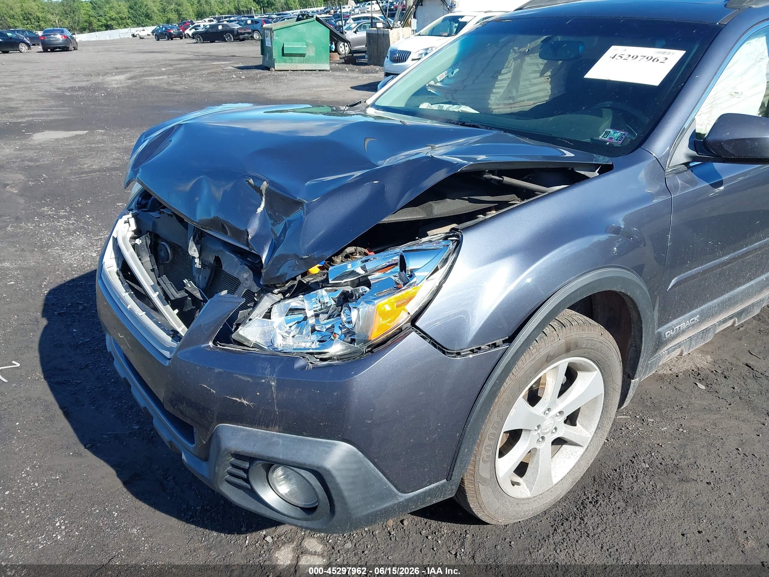 2014 Subaru Outback 2.5i Premium Blue vin: 4S4BRBECXE3243989
