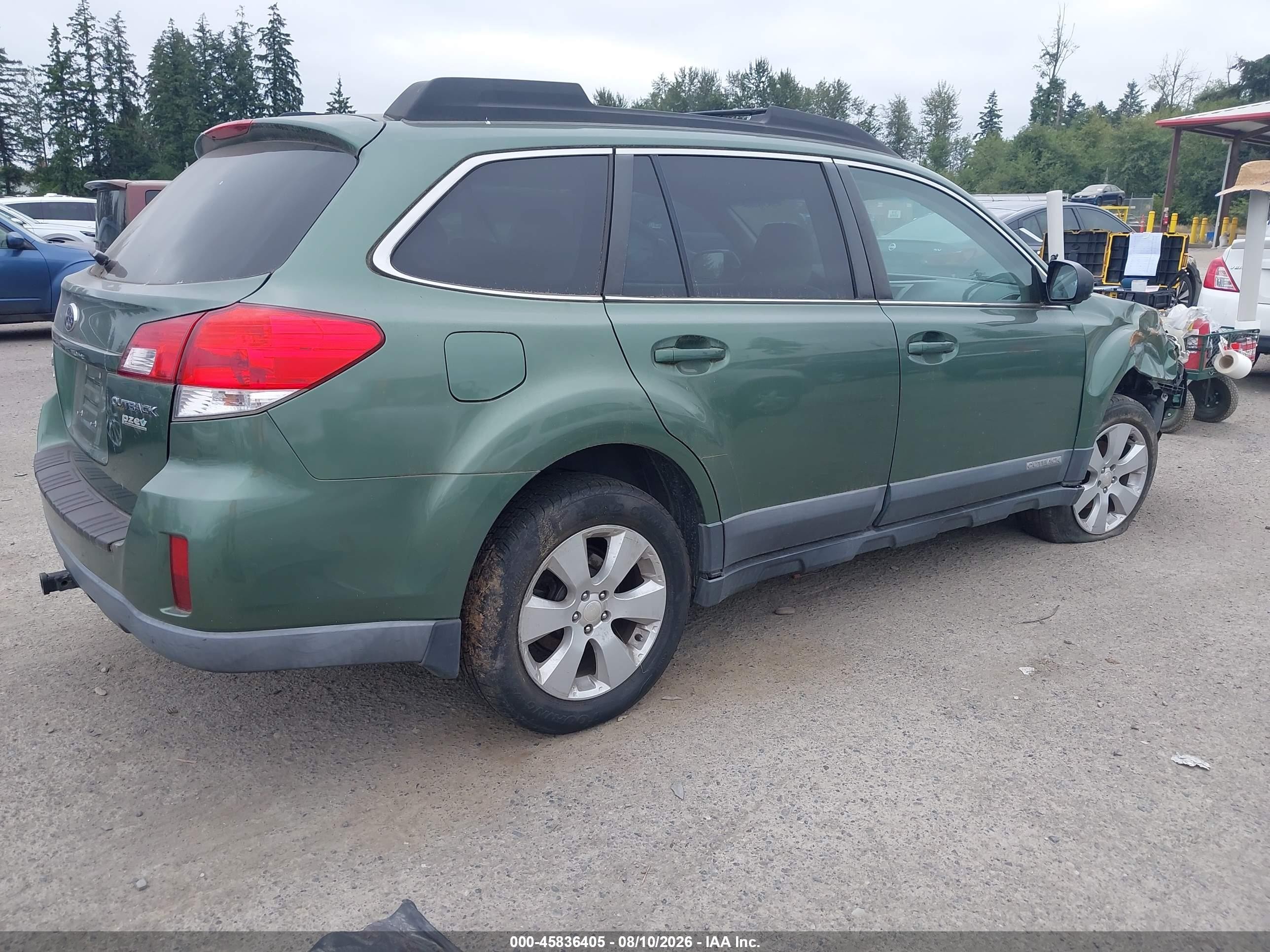 2010 Subaru Outback 2.5i Premium Green vin: 4S4BRBFC3A3373055