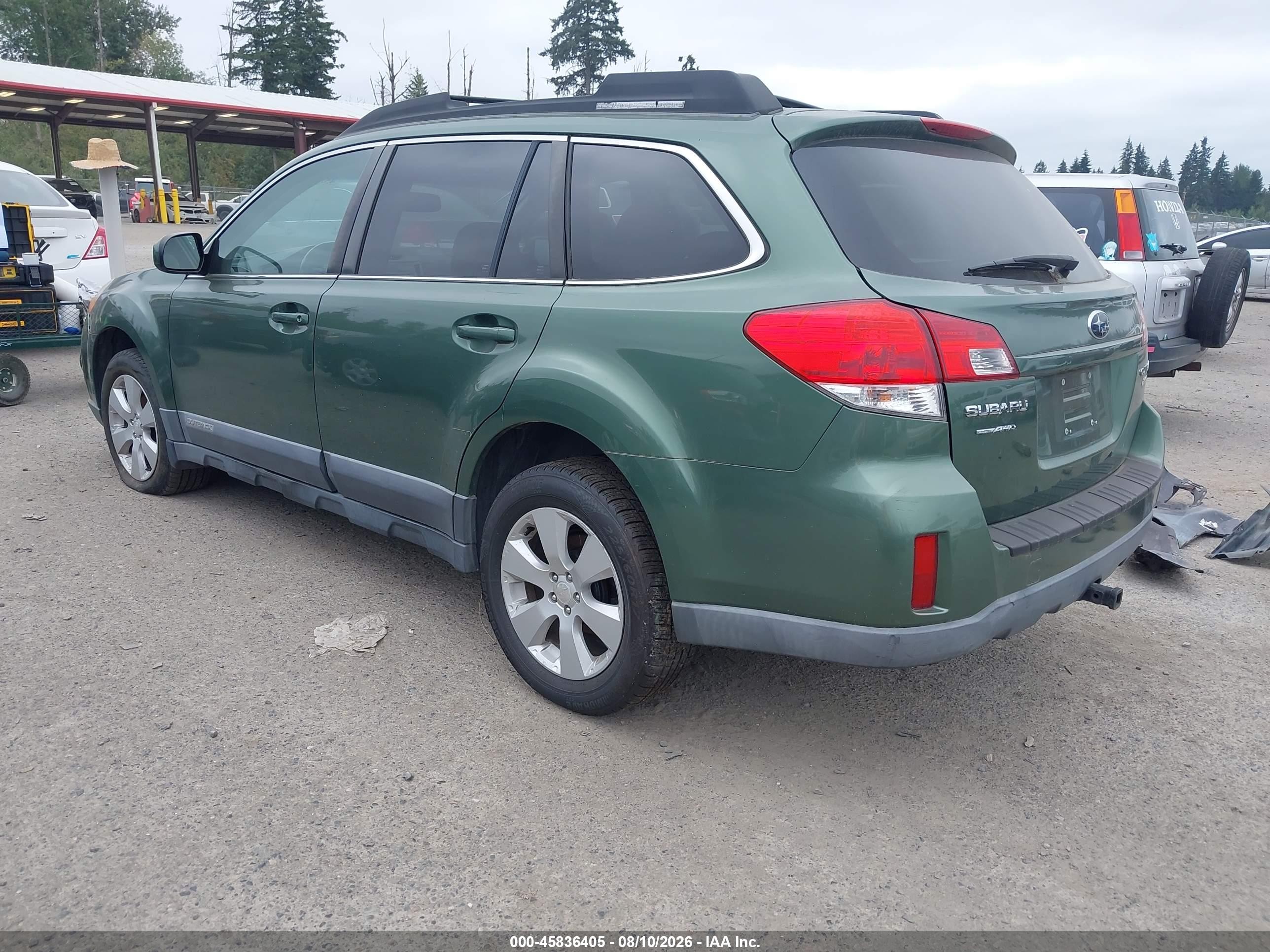 2010 Subaru Outback 2.5i Premium Green vin: 4S4BRBFC3A3373055