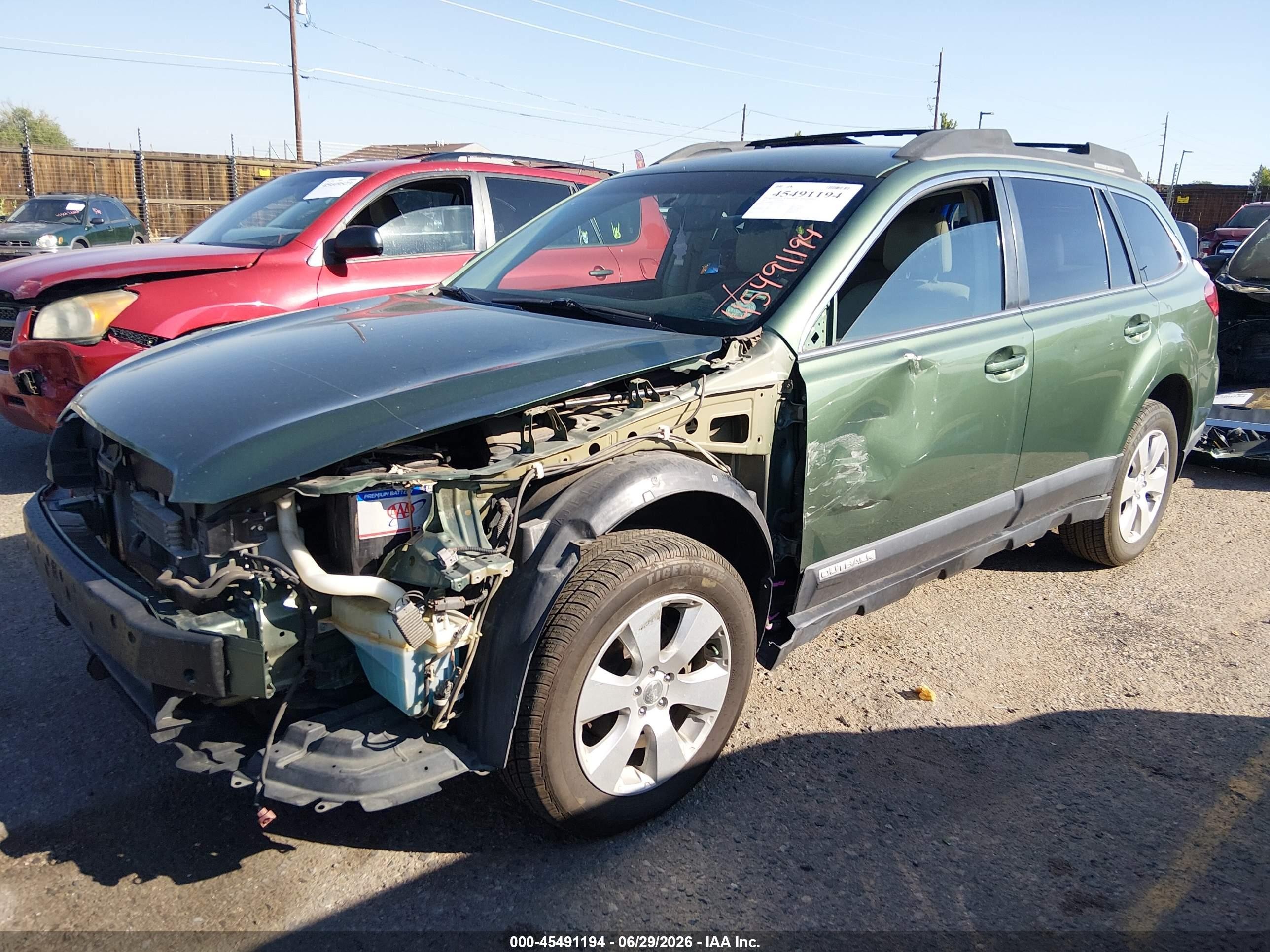 2010 Subaru Outback 2.5i Premium Green vin: 4S4BRBFC7A3384172