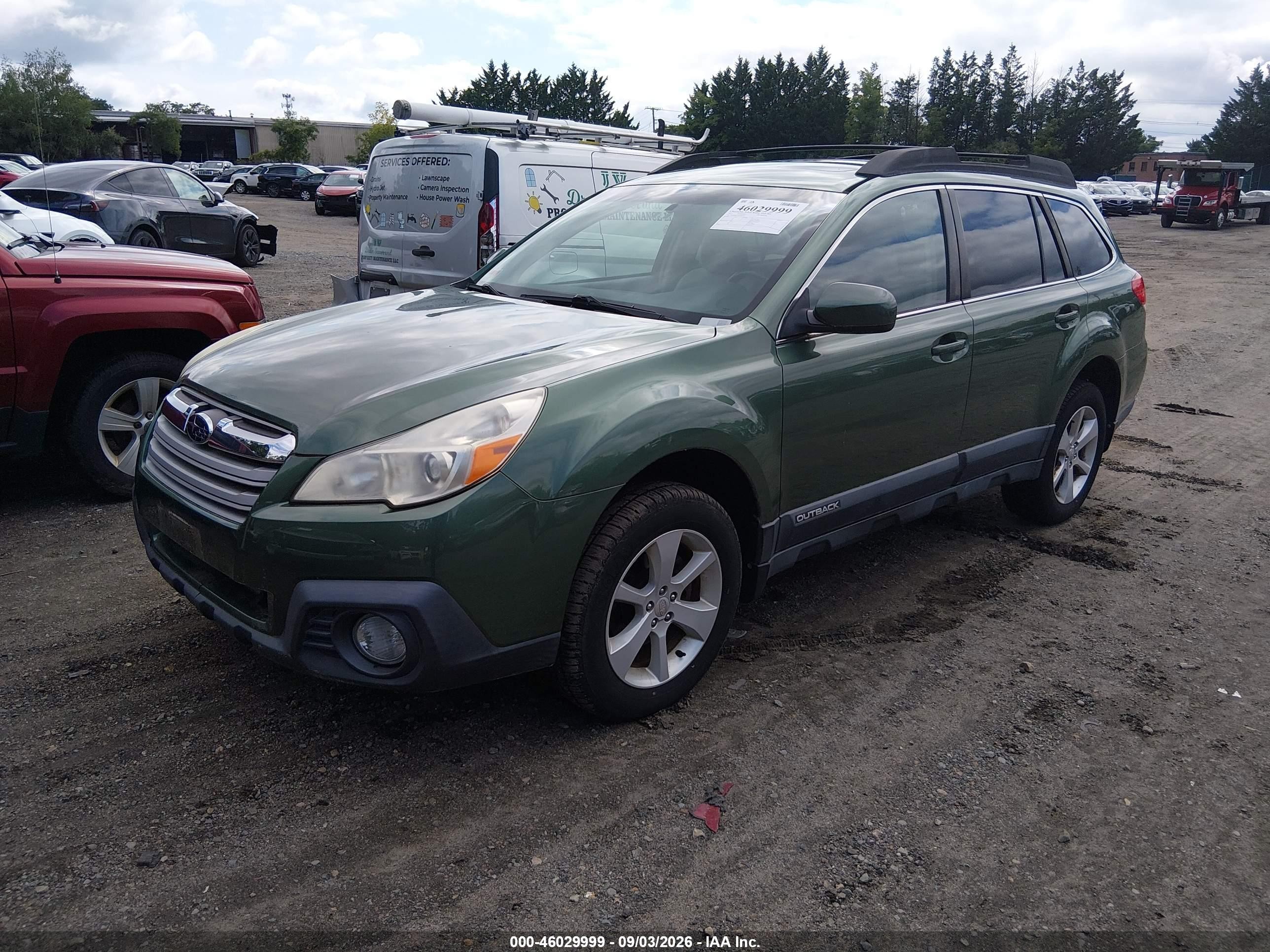 2013 Subaru Outback 2.5i Premium Green vin: 4S4BRBGC1D3266718