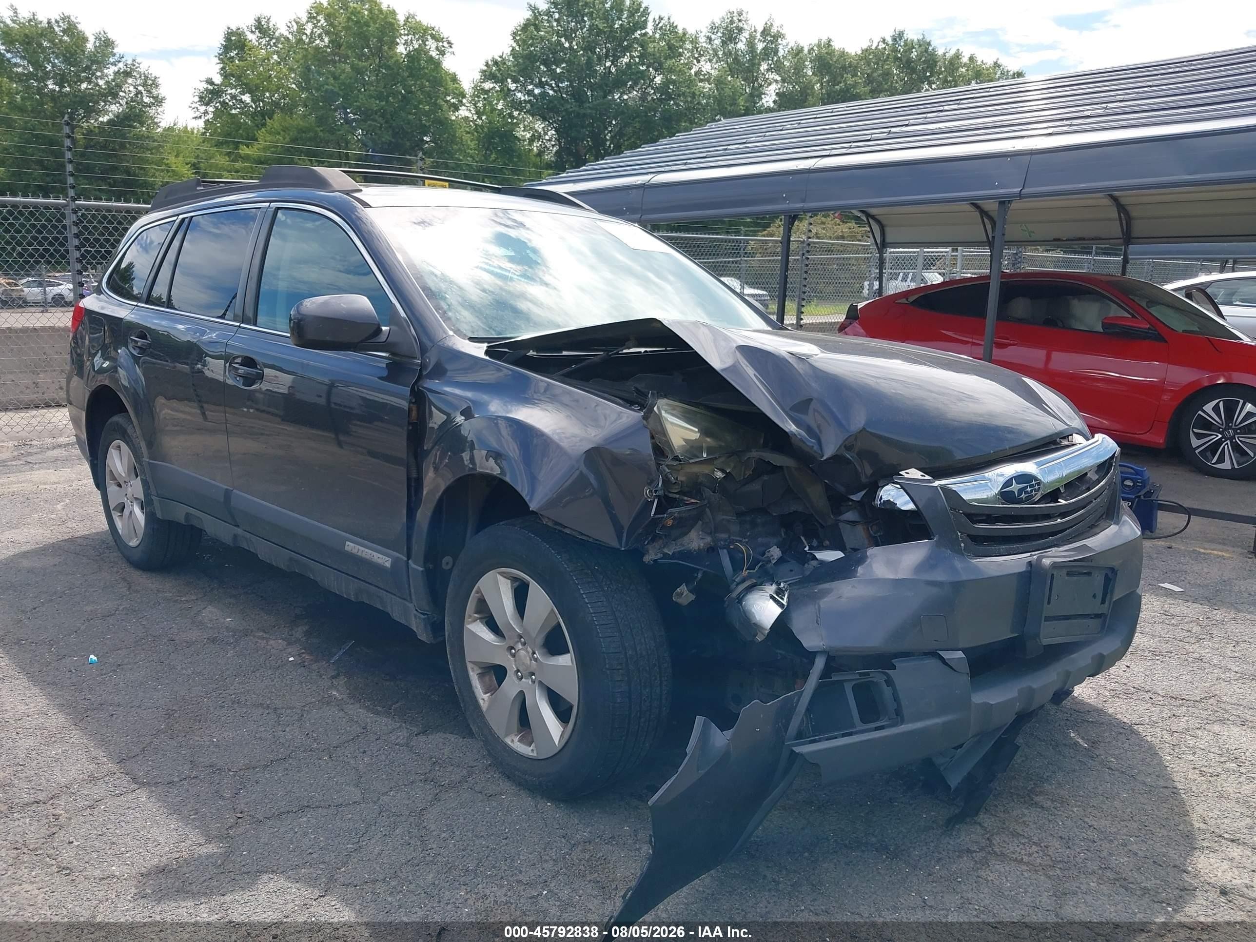 2012 Subaru Outback 2.5i Premium Gray vin: 4S4BRBGC2C3205909
