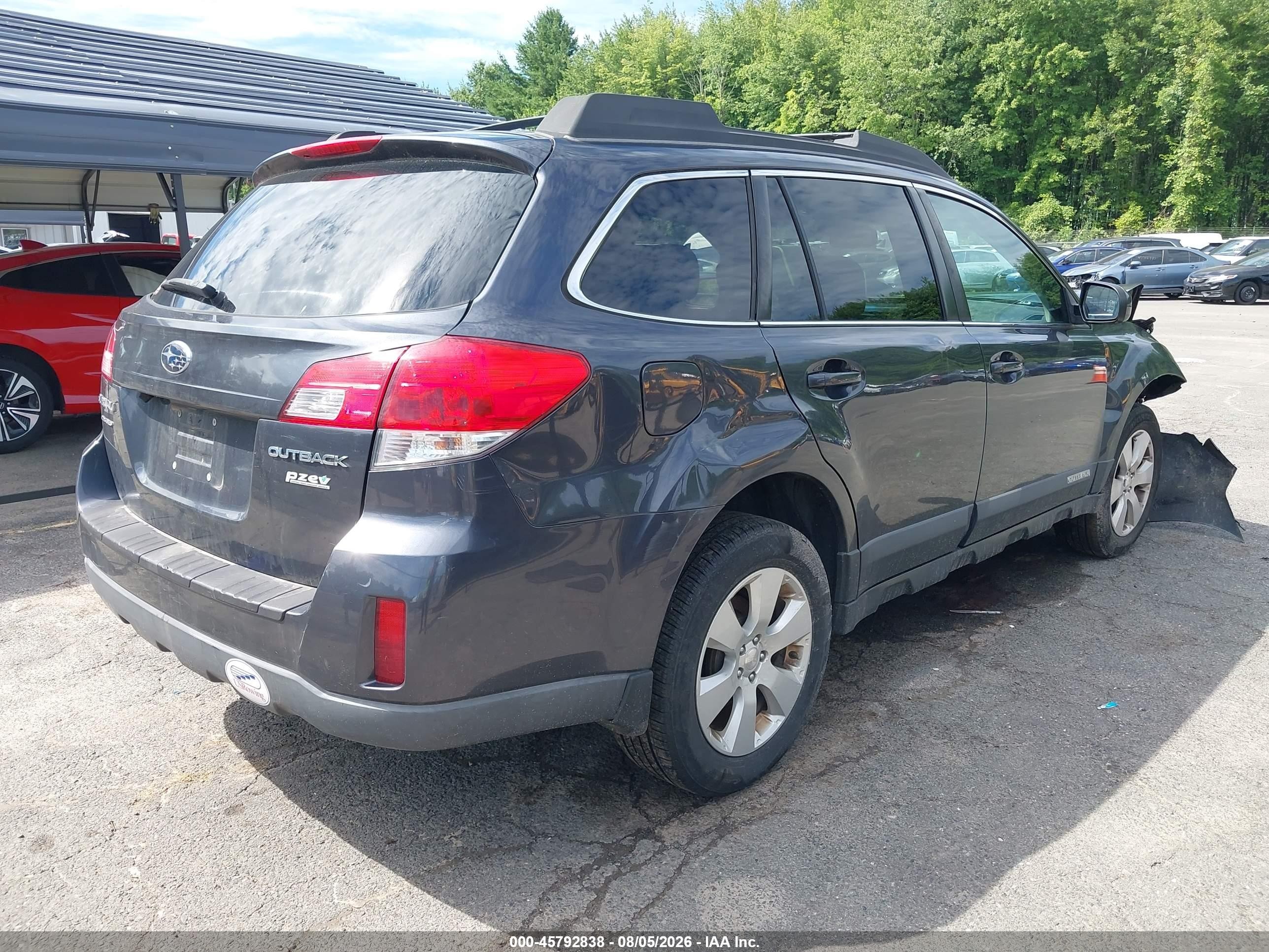 2012 Subaru Outback 2.5i Premium Gray vin: 4S4BRBGC2C3205909