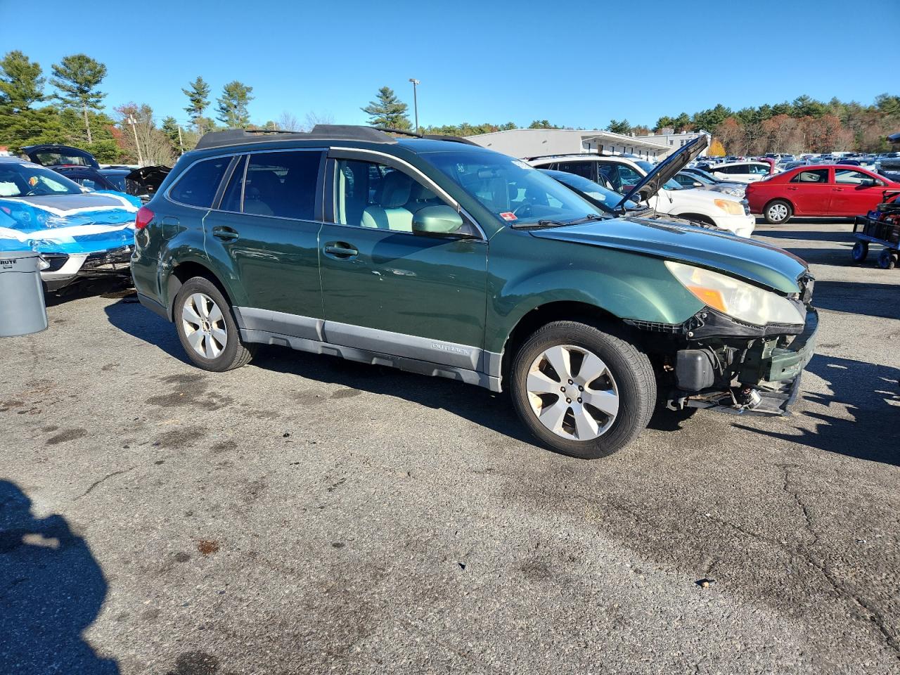 2010 Subaru Outback 2.5i Premium Зеленый vin: 4S4BRBGC3A3371577