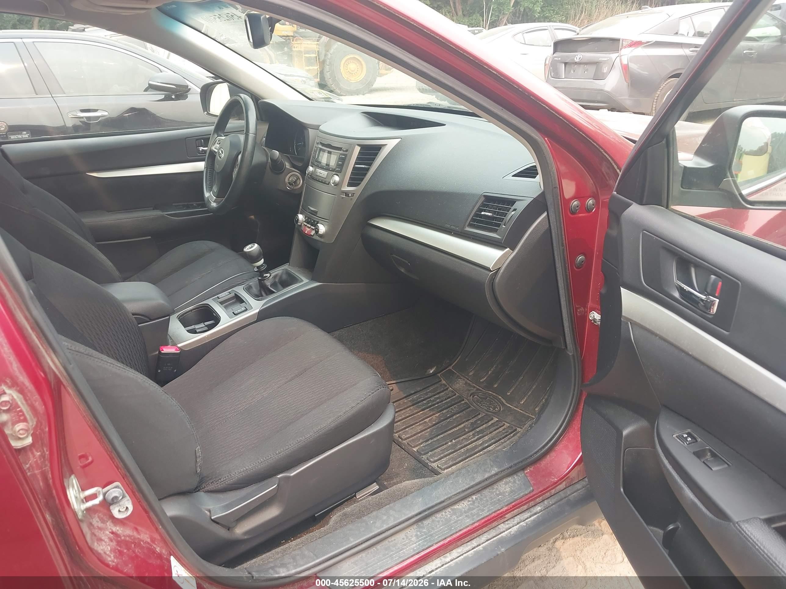 2012 Subaru Outback 2.5i Premium Темно-бордовый vin: 4S4BRBGC3C1252409