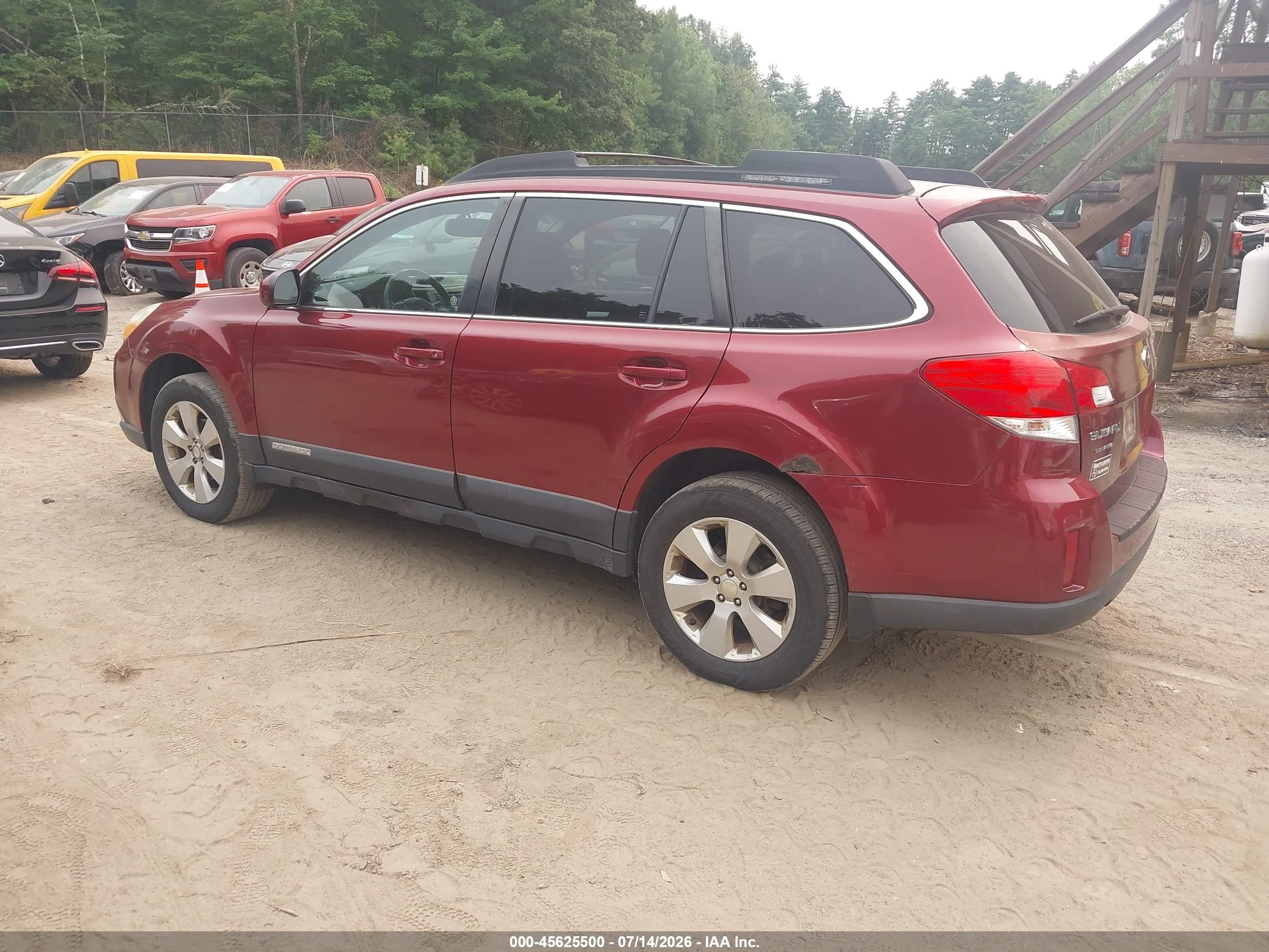 2012 Subaru Outback 2.5i Premium Темно-бордовый vin: 4S4BRBGC3C1252409