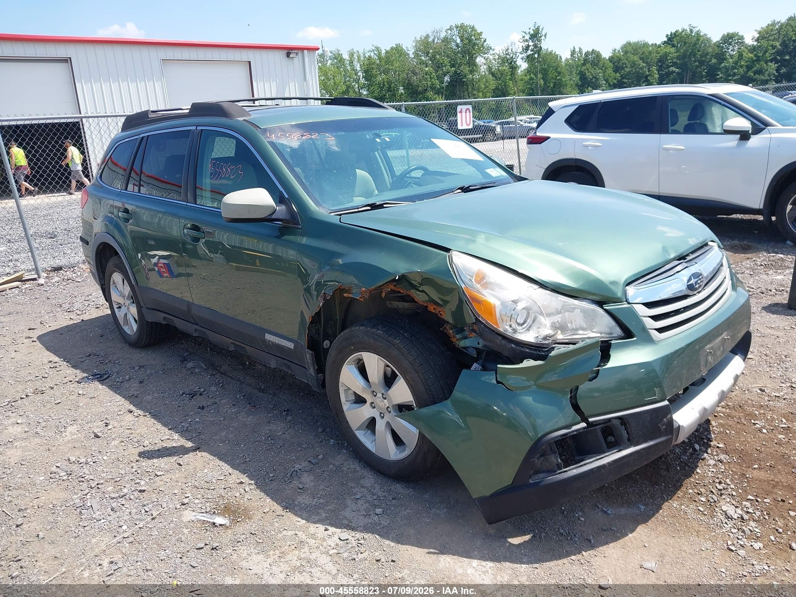 2010 Subaru Outback 2.5i Premium Зеленый vin: 4S4BRBGC5A3327287