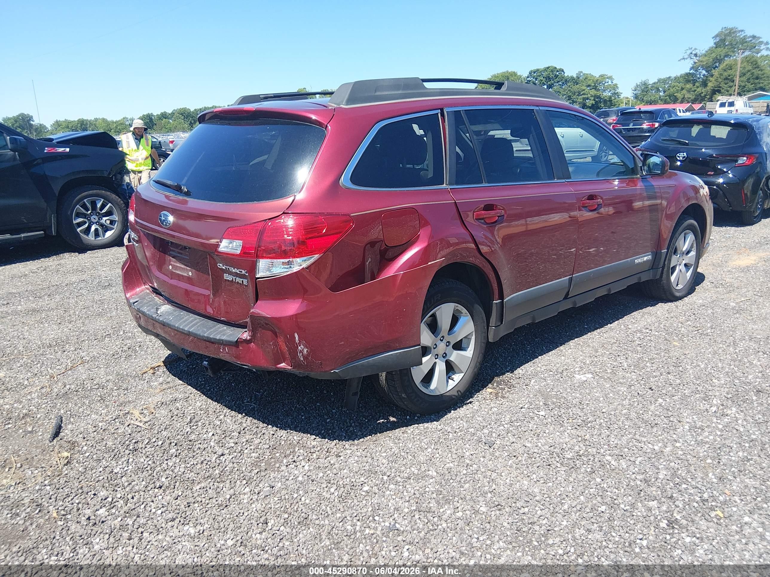 2011 Subaru Outback 2.5i Premium Red vin: 4S4BRBGC5B3403799