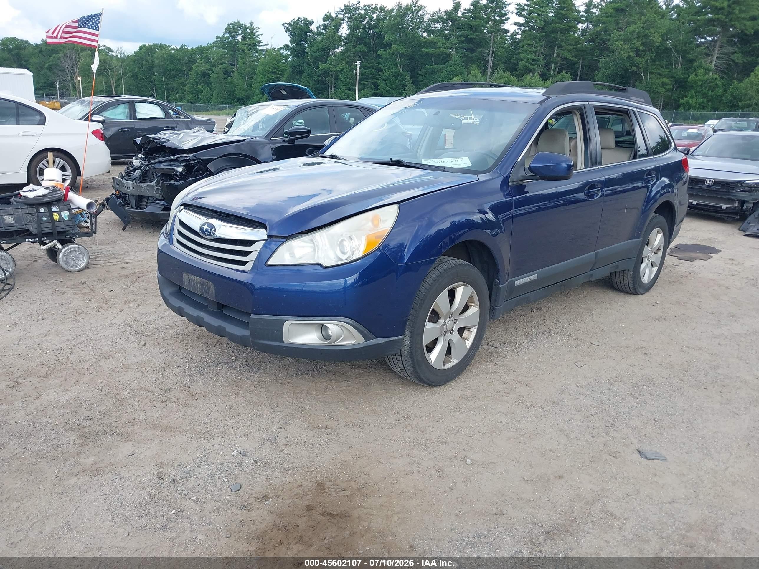 2011 Subaru Outback 2.5i Premium Синий vin: 4S4BRBGC5B3410896