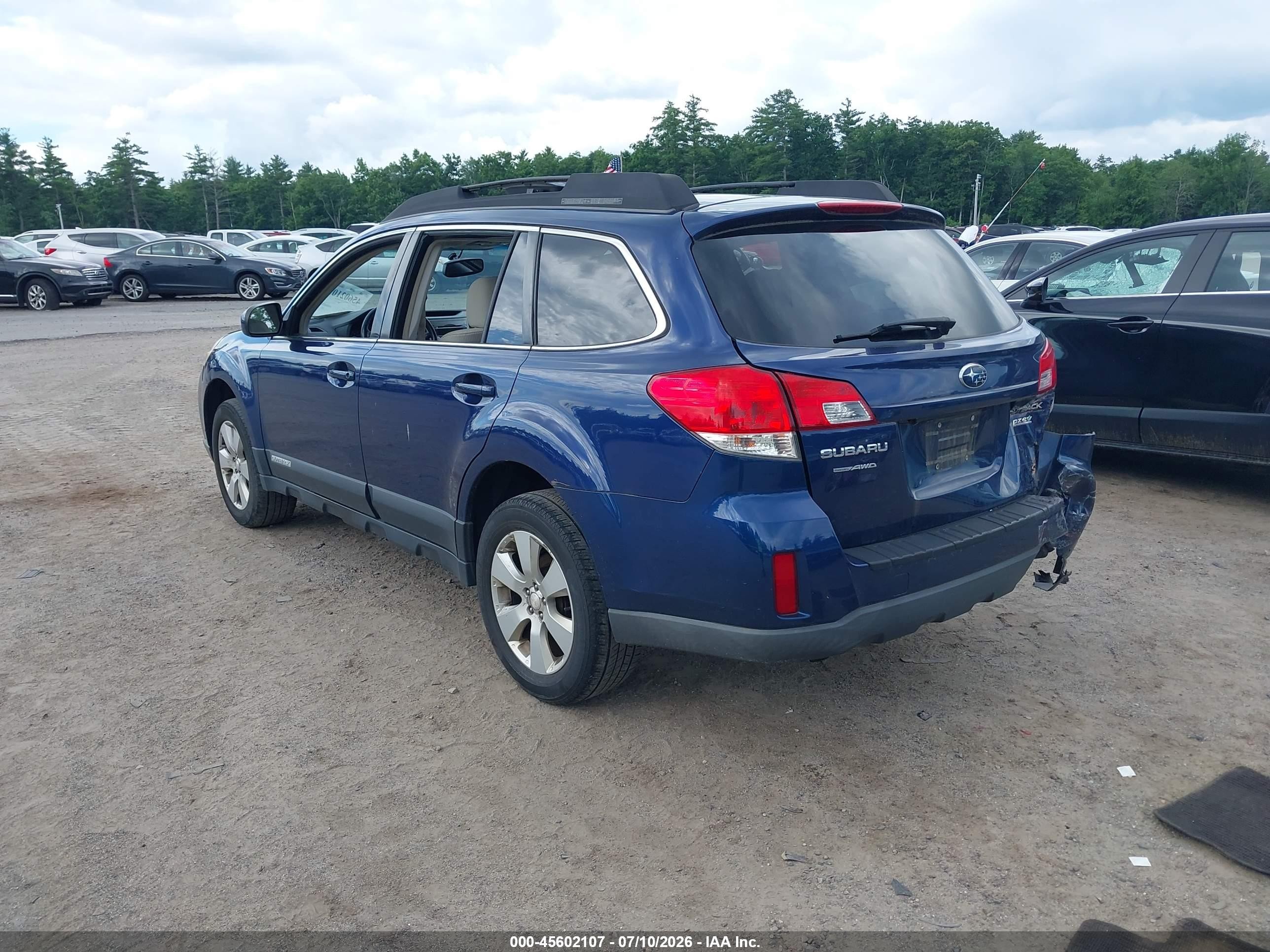 2011 Subaru Outback 2.5i Premium Синий vin: 4S4BRBGC5B3410896