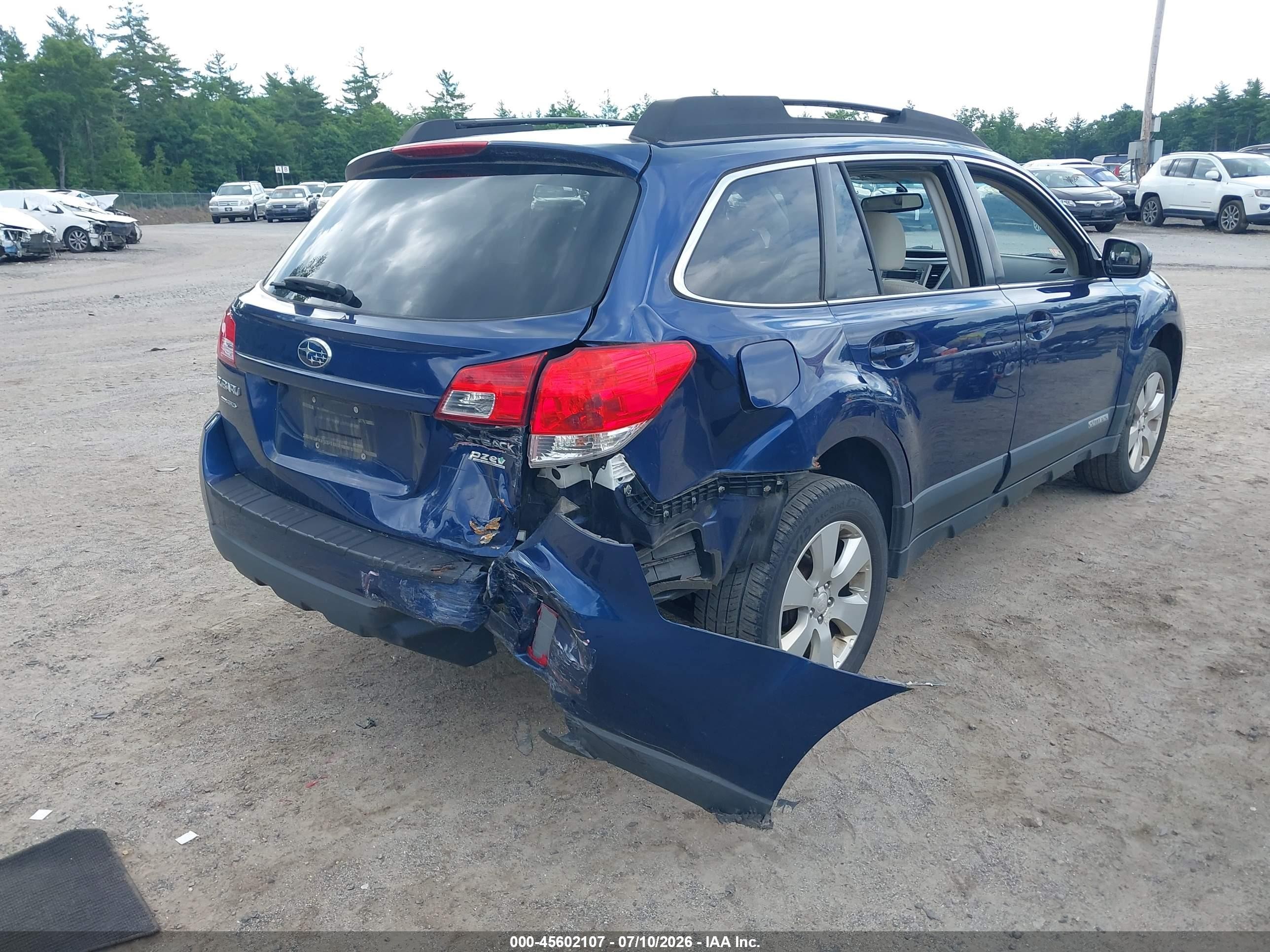 2011 Subaru Outback 2.5i Premium Синий vin: 4S4BRBGC5B3410896