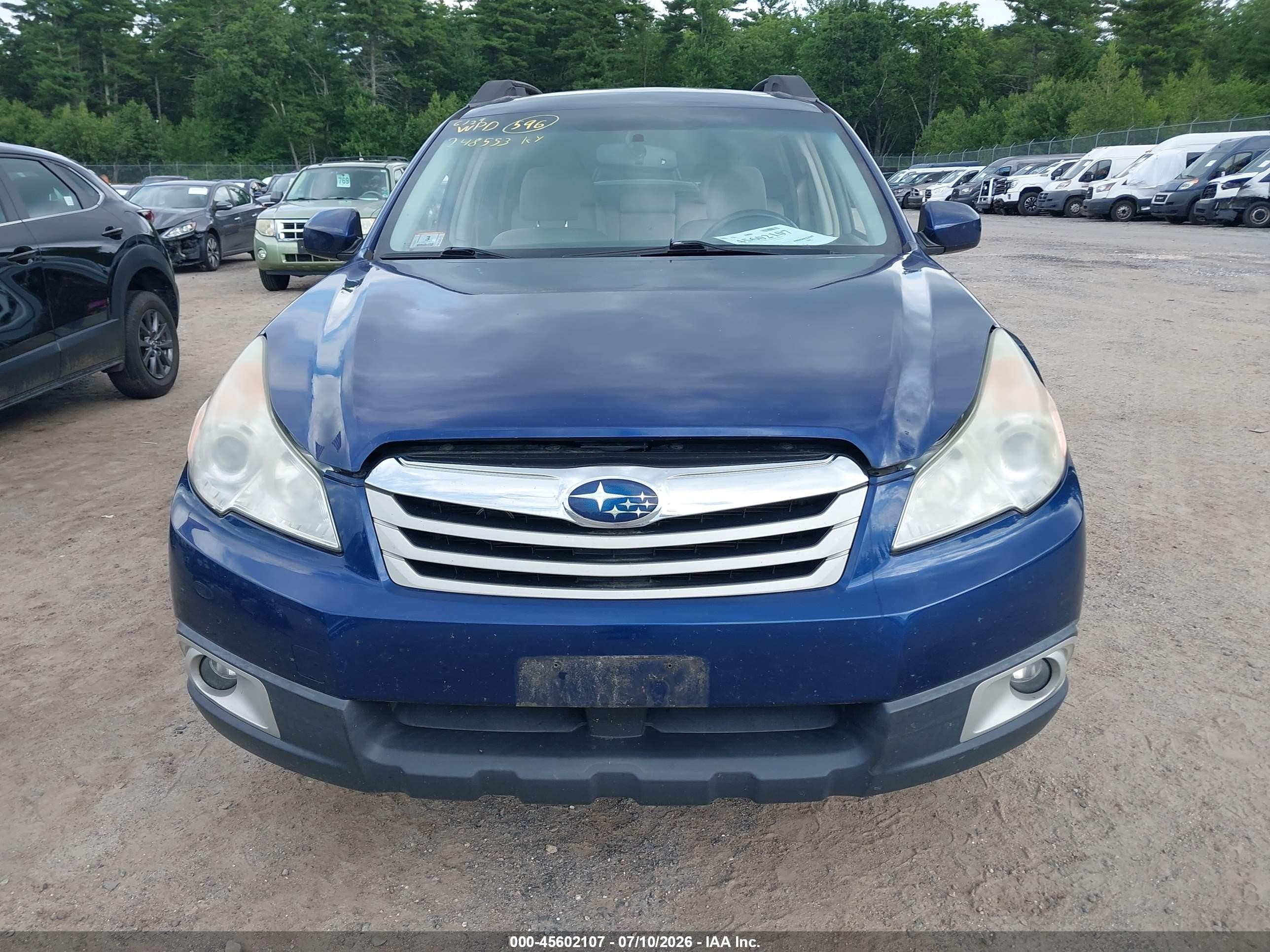 2011 Subaru Outback 2.5i Premium Синий vin: 4S4BRBGC5B3410896