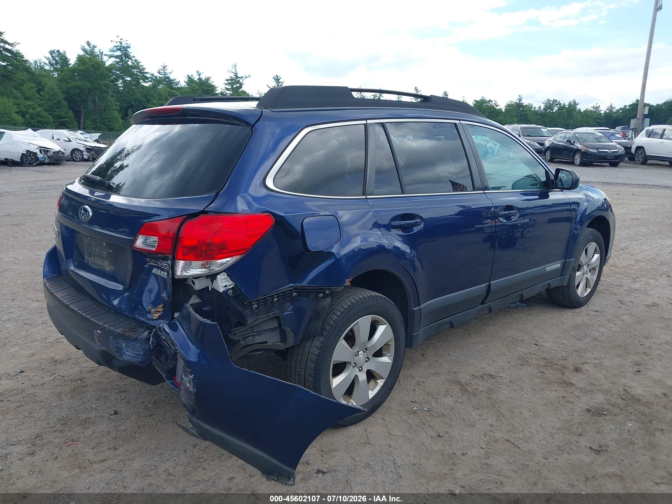 2011 Subaru Outback 2.5i Premium Синий vin: 4S4BRBGC5B3410896