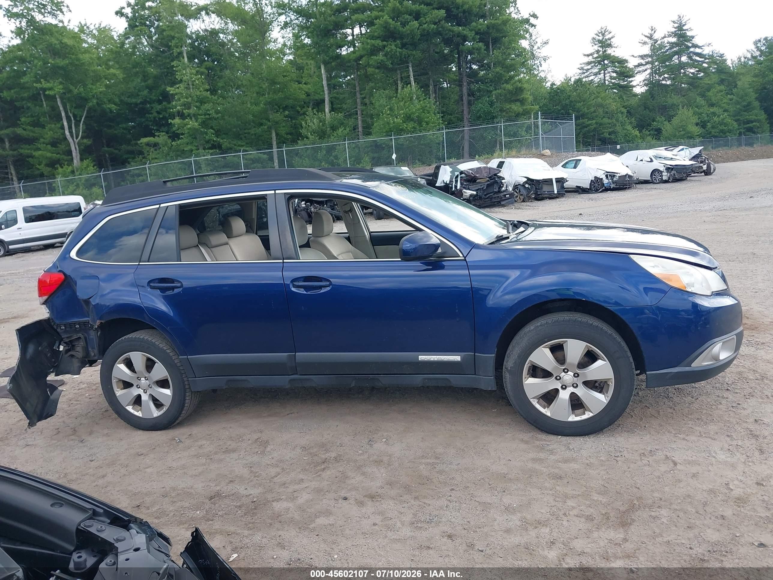 2011 Subaru Outback 2.5i Premium Синий vin: 4S4BRBGC5B3410896