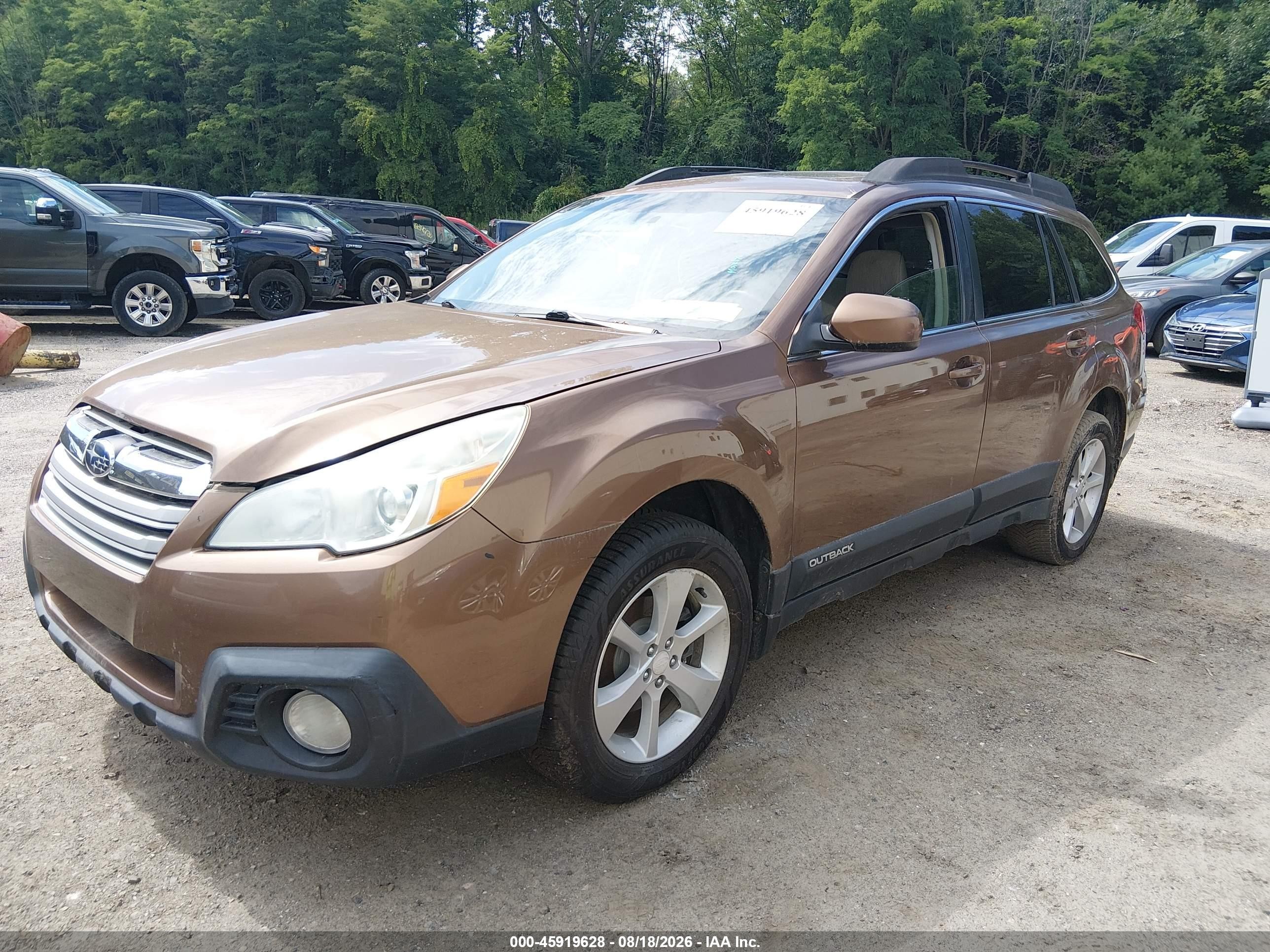 2013 Subaru Outback 2.5i Premium Brown vin: 4S4BRBGC5D3243121