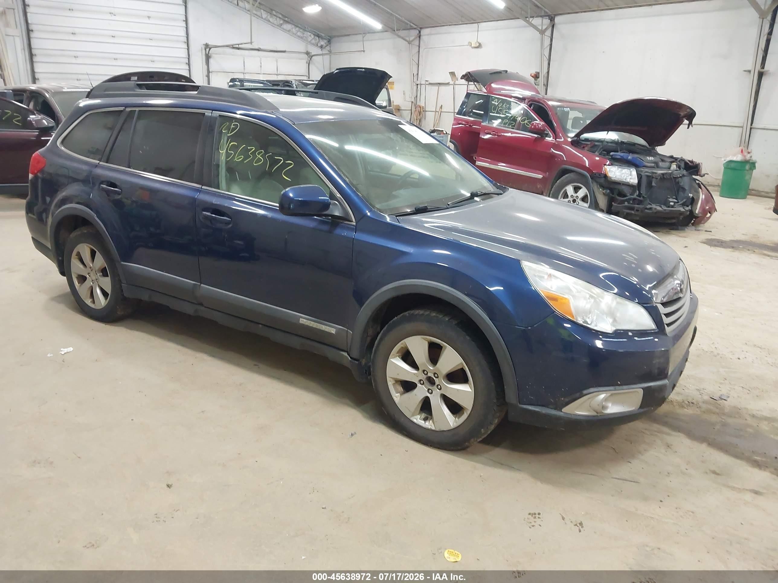 2010 Subaru Outback 2.5i Premium Blue vin: 4S4BRBGC7A3310703
