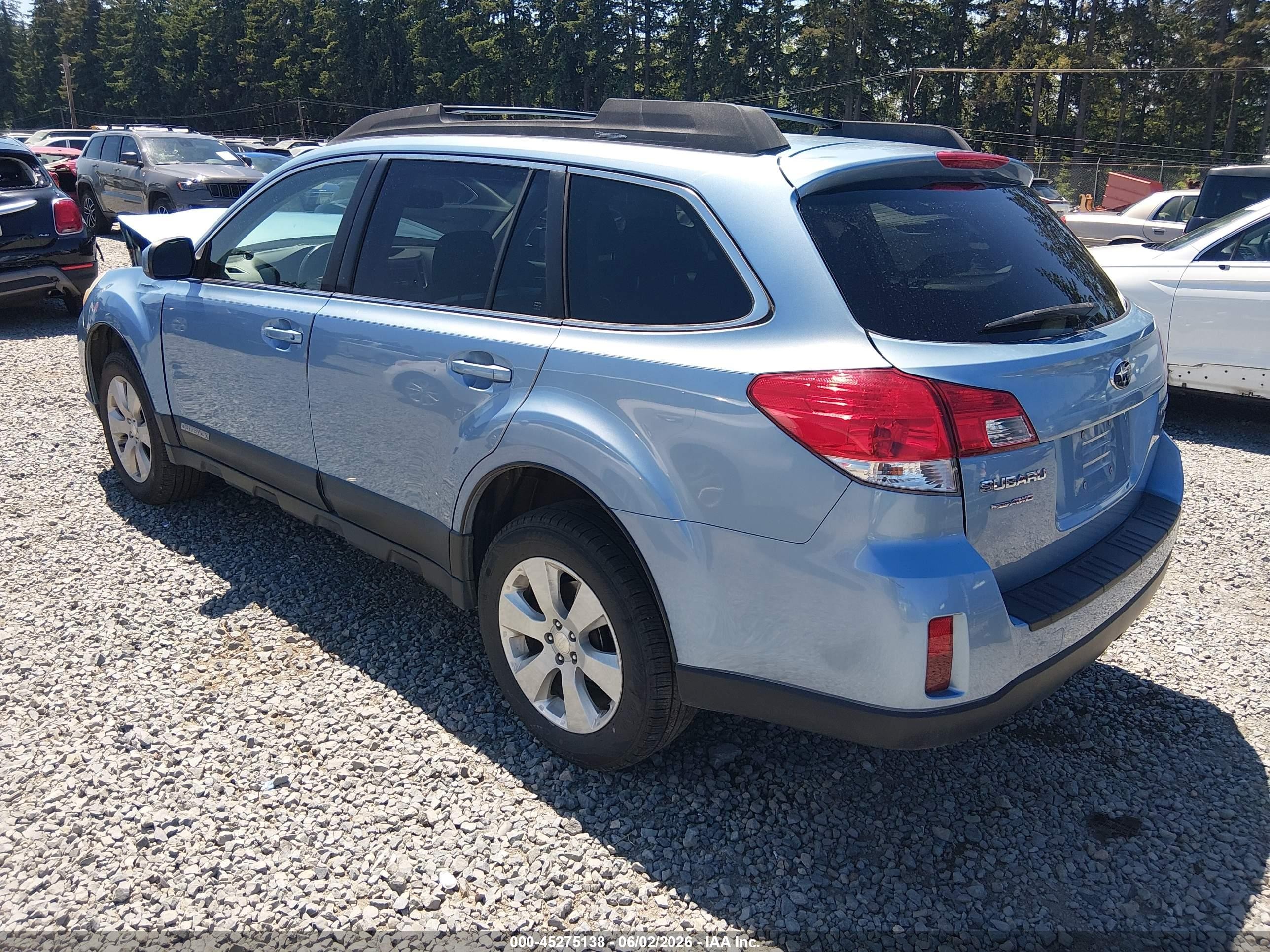 2012 Subaru Outback 2.5i Premium Blue vin: 4S4BRBGC7C3210152
