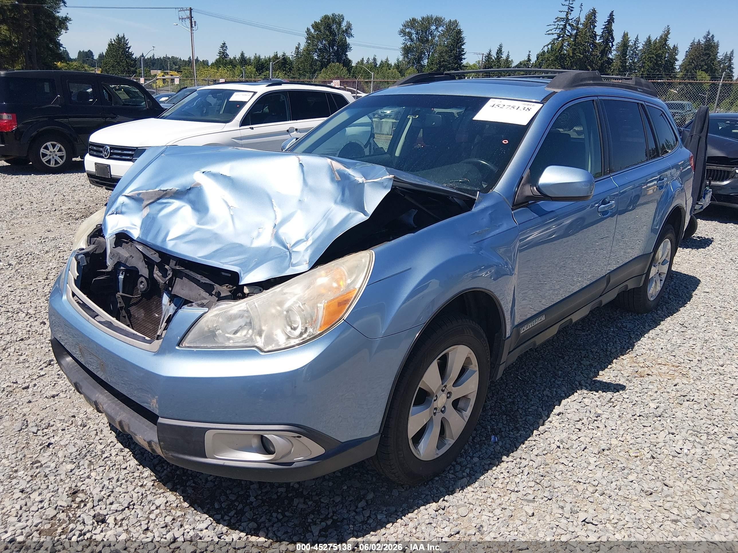 2012 Subaru Outback 2.5i Premium Blue vin: 4S4BRBGC7C3210152