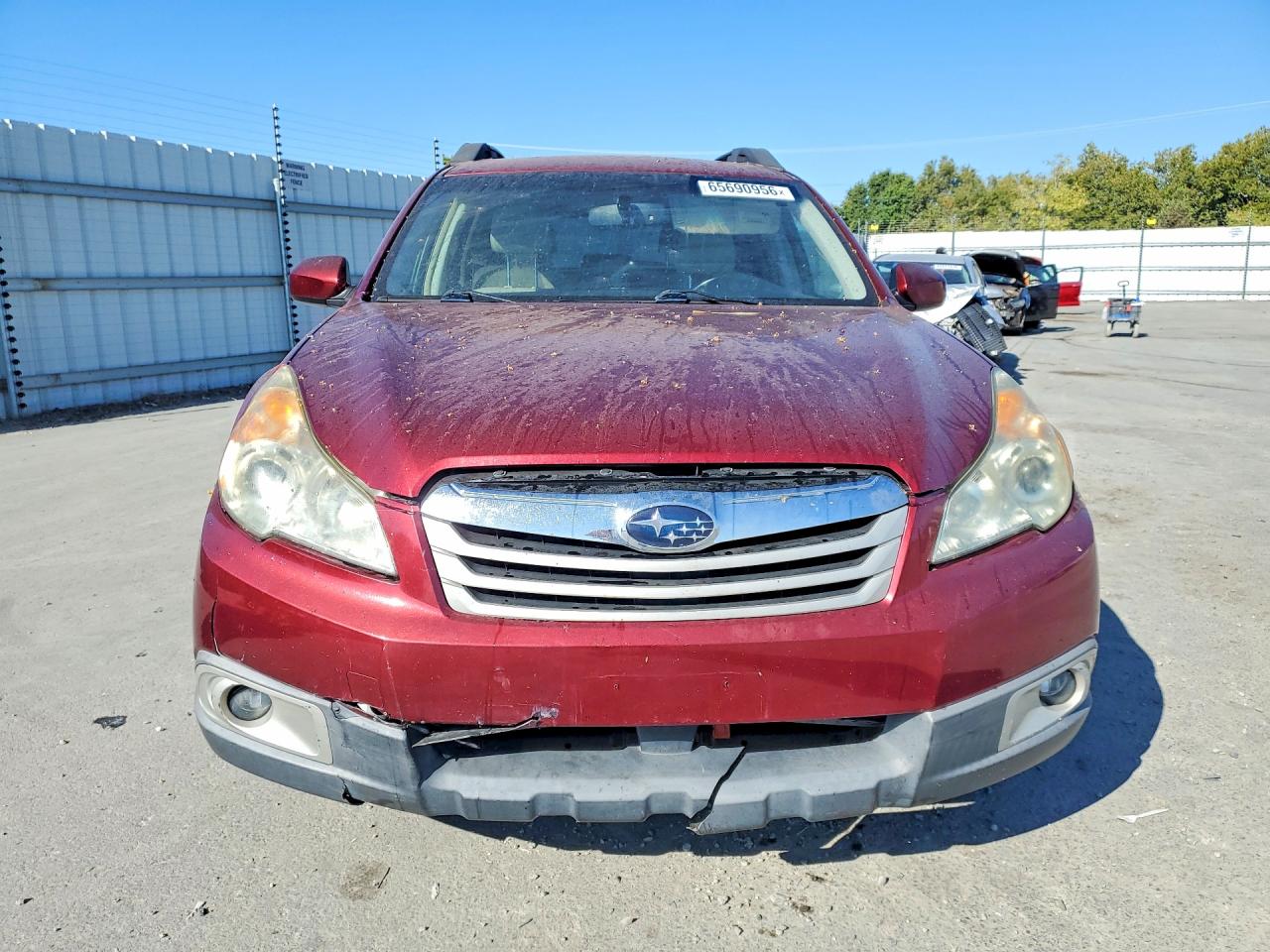2011 Subaru Outback 2.5i Premium Red vin: 4S4BRBGC8B3370748