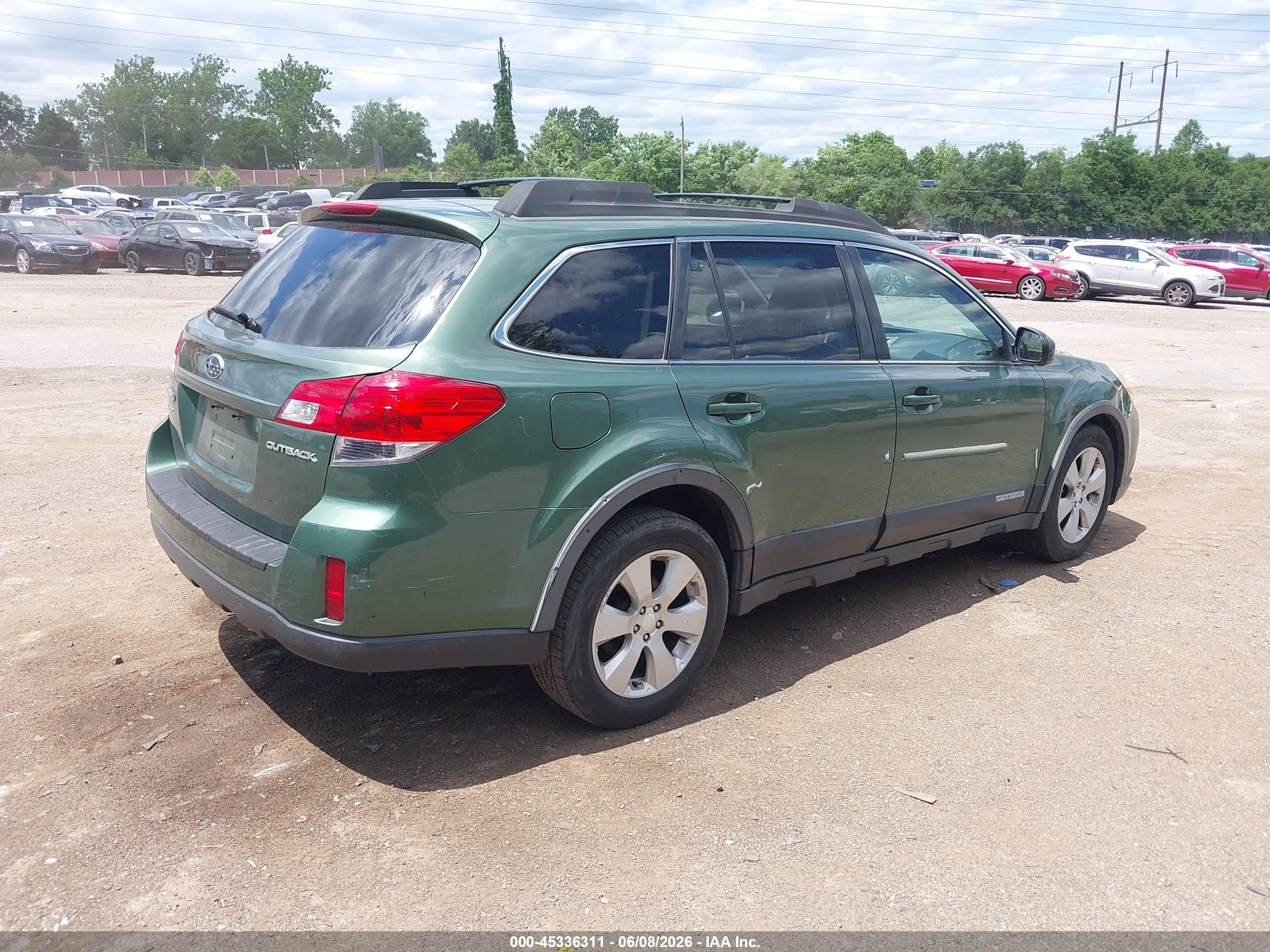 2011 Subaru Outback 2.5i Premium Green vin: 4S4BRBGC8B3405238