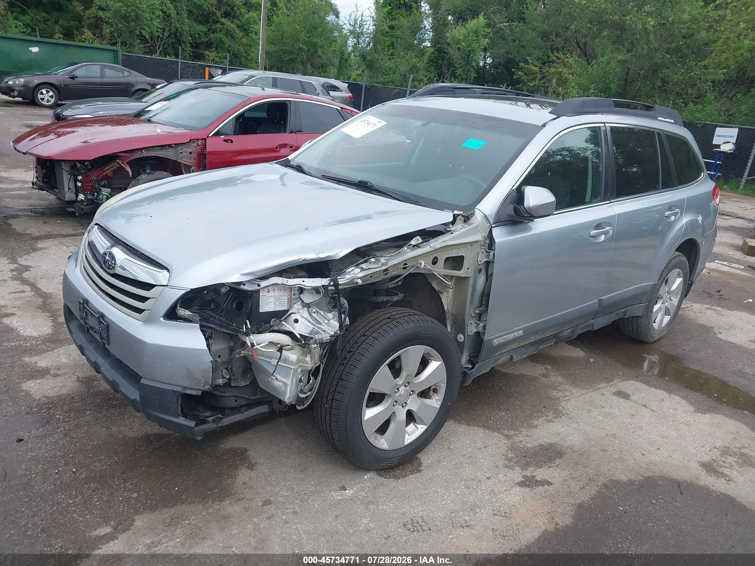 2012 Subaru Outback 2.5i Premium Silver vin: 4S4BRBGC8C3264026