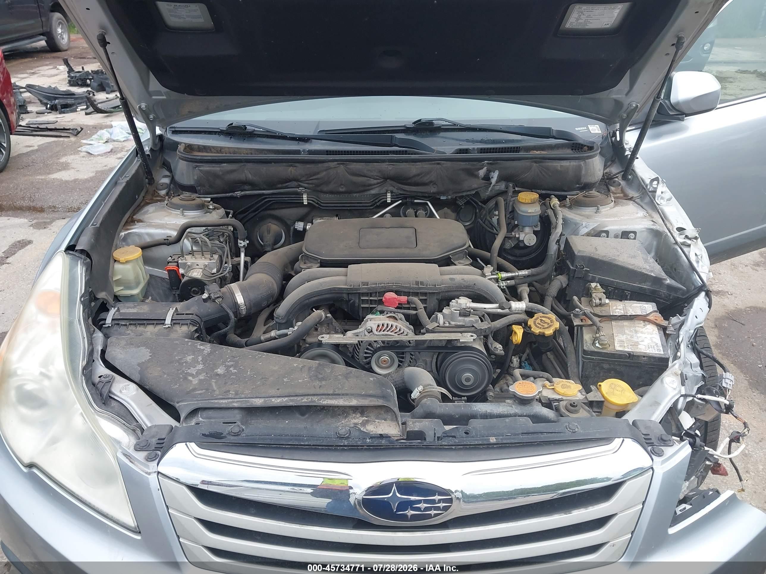2012 Subaru Outback 2.5i Premium Silver vin: 4S4BRBGC8C3264026