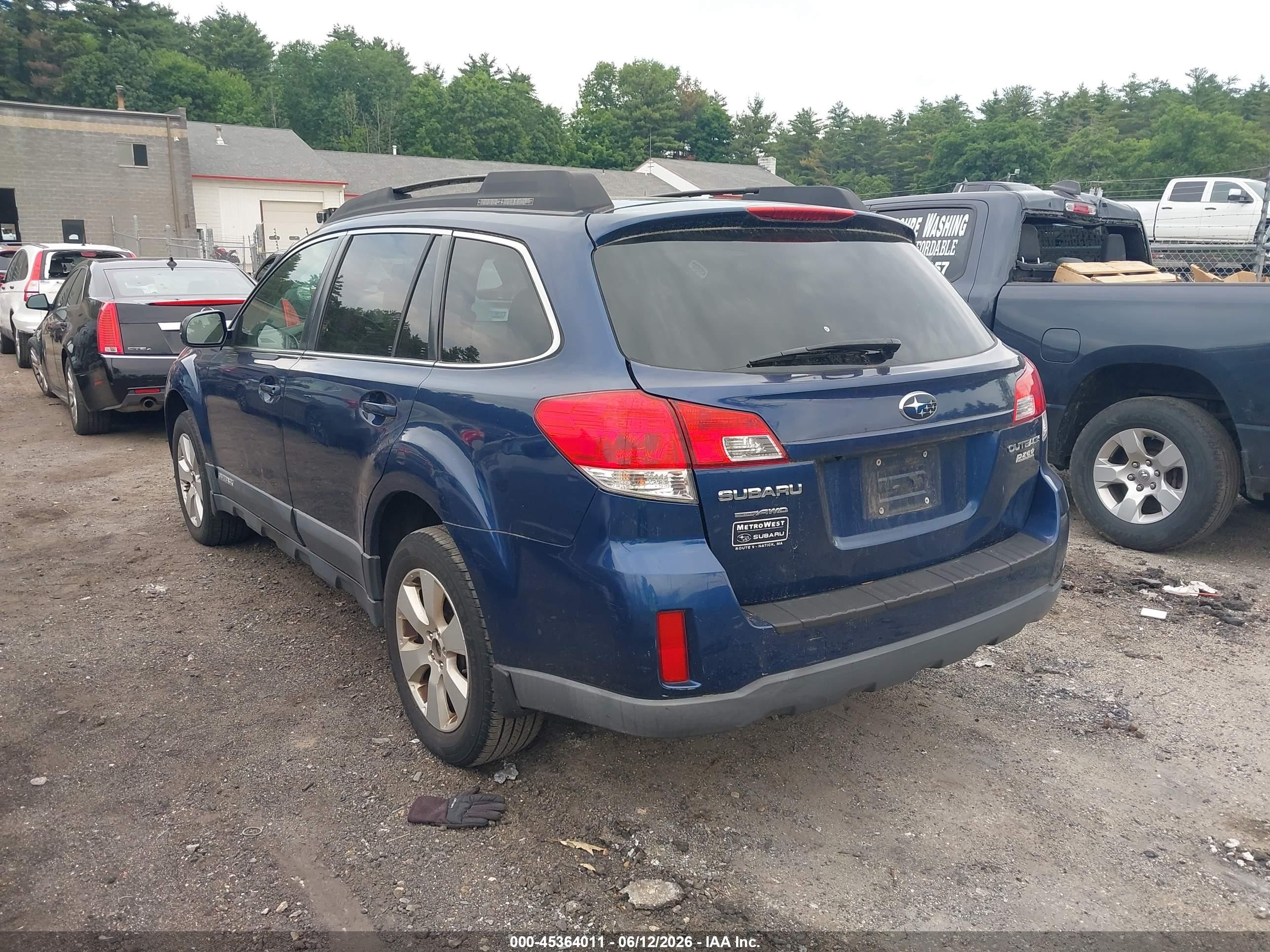 2011 Subaru Outback 2.5i Premium Синий vin: 4S4BRBGC9B3322613