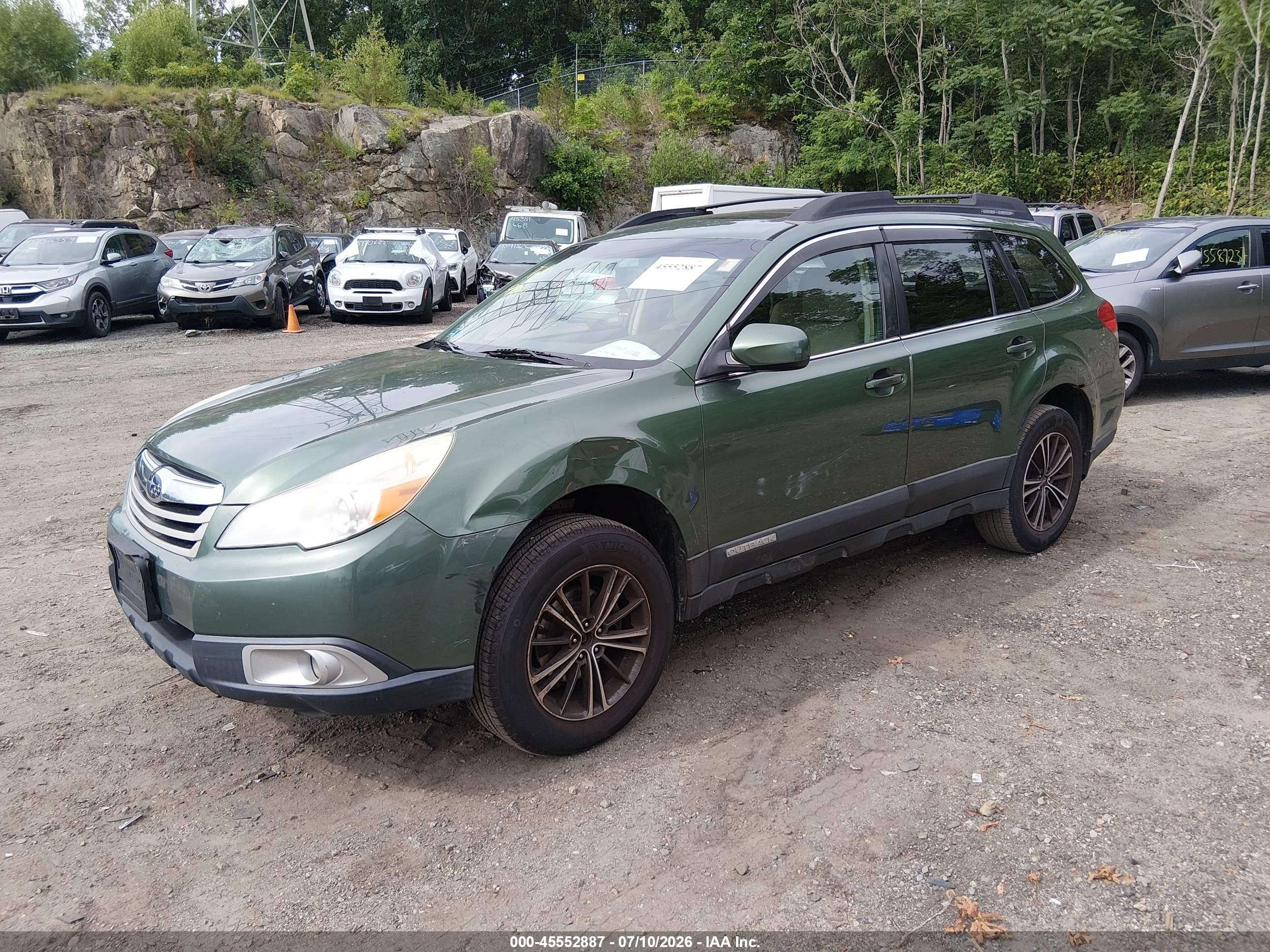 2012 Subaru Outback 2.5i Premium Green vin: 4S4BRBGC9C3234033