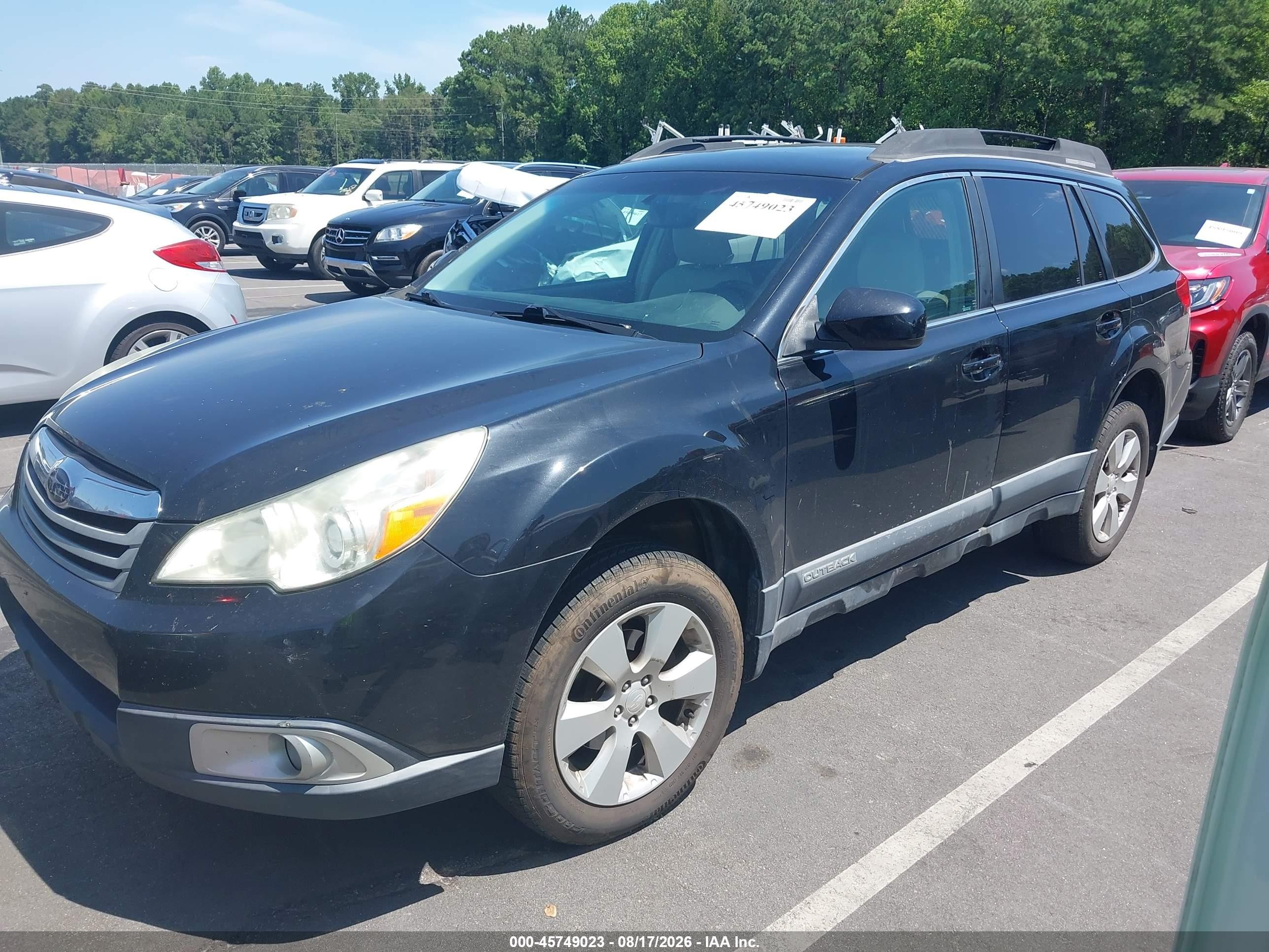 2011 Subaru Outback 2.5i Premium Black vin: 4S4BRBGCXB3345320