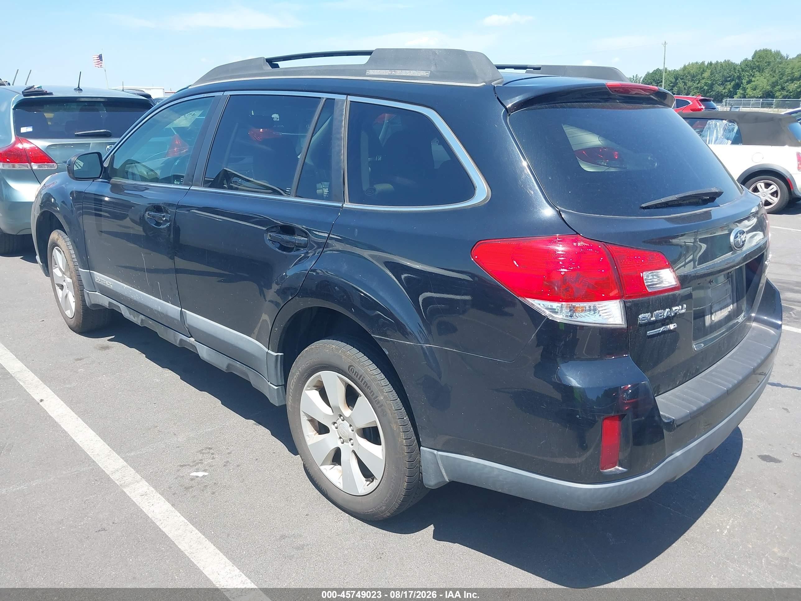 2011 Subaru Outback 2.5i Premium Black vin: 4S4BRBGCXB3345320