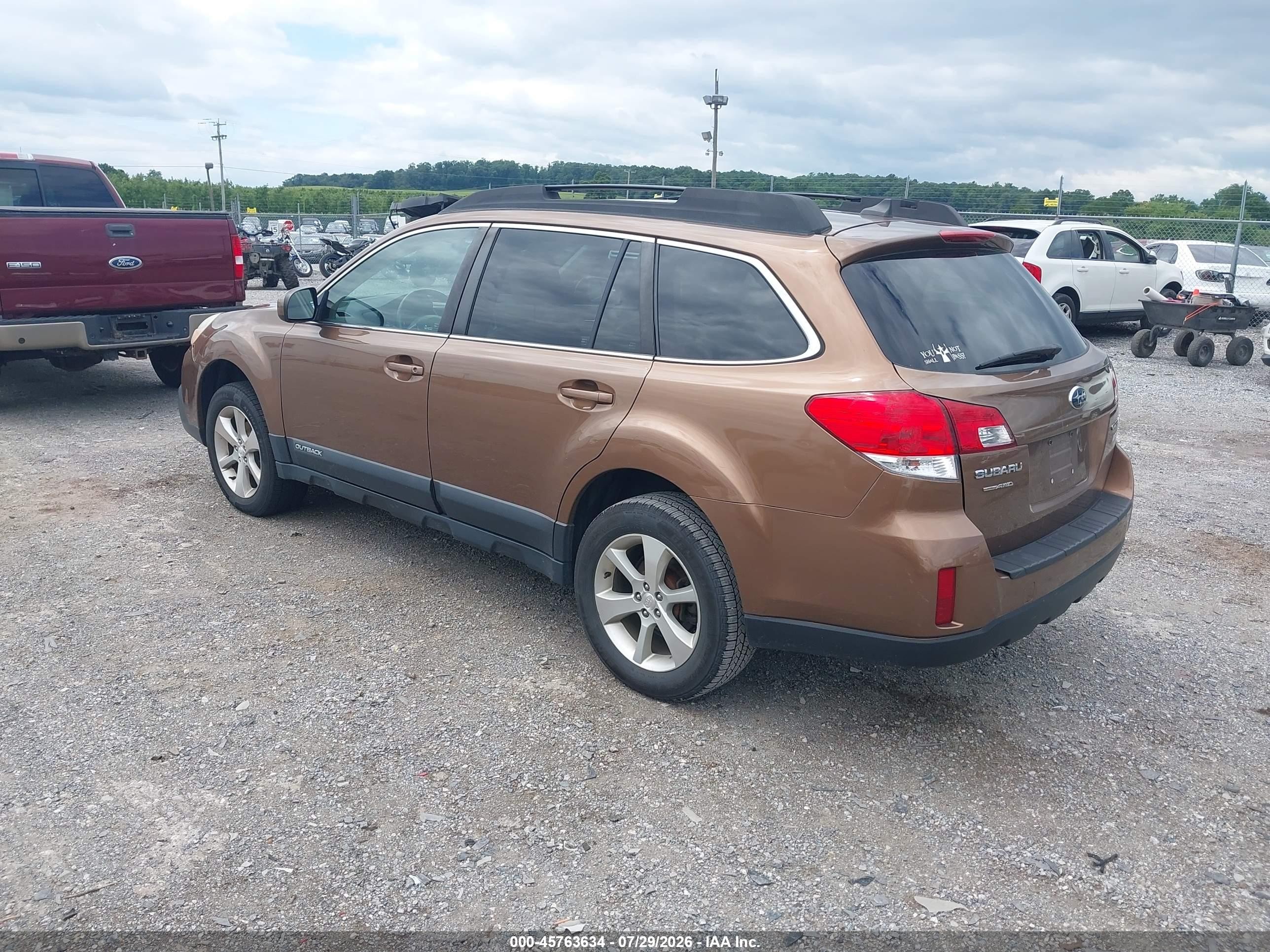 2013 Subaru Outback 2.5i Limited Brown vin: 4S4BRBJC1D3261916