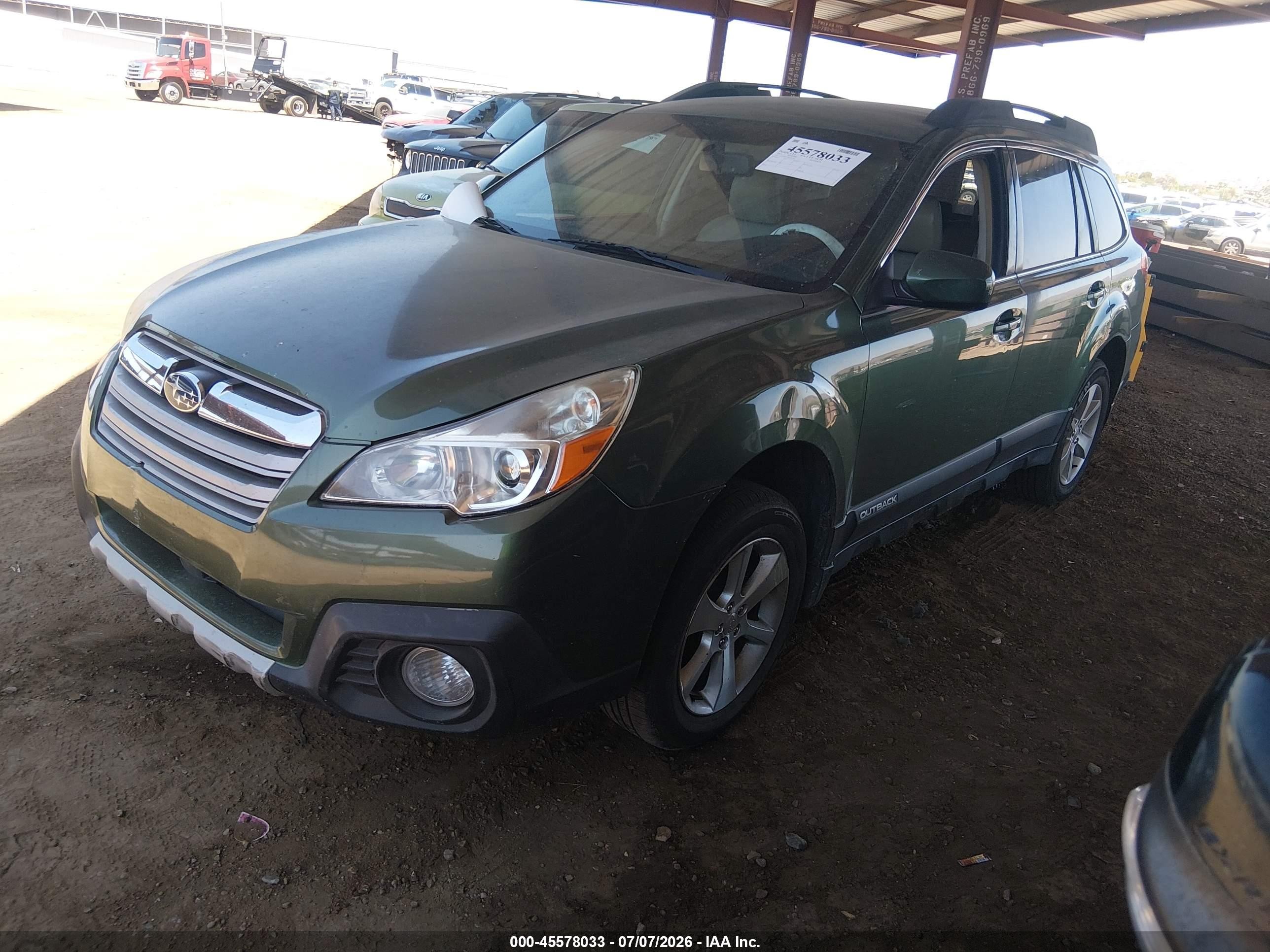 2013 Subaru Outback 2.5i Limited Green vin: 4S4BRBJC3D3294304