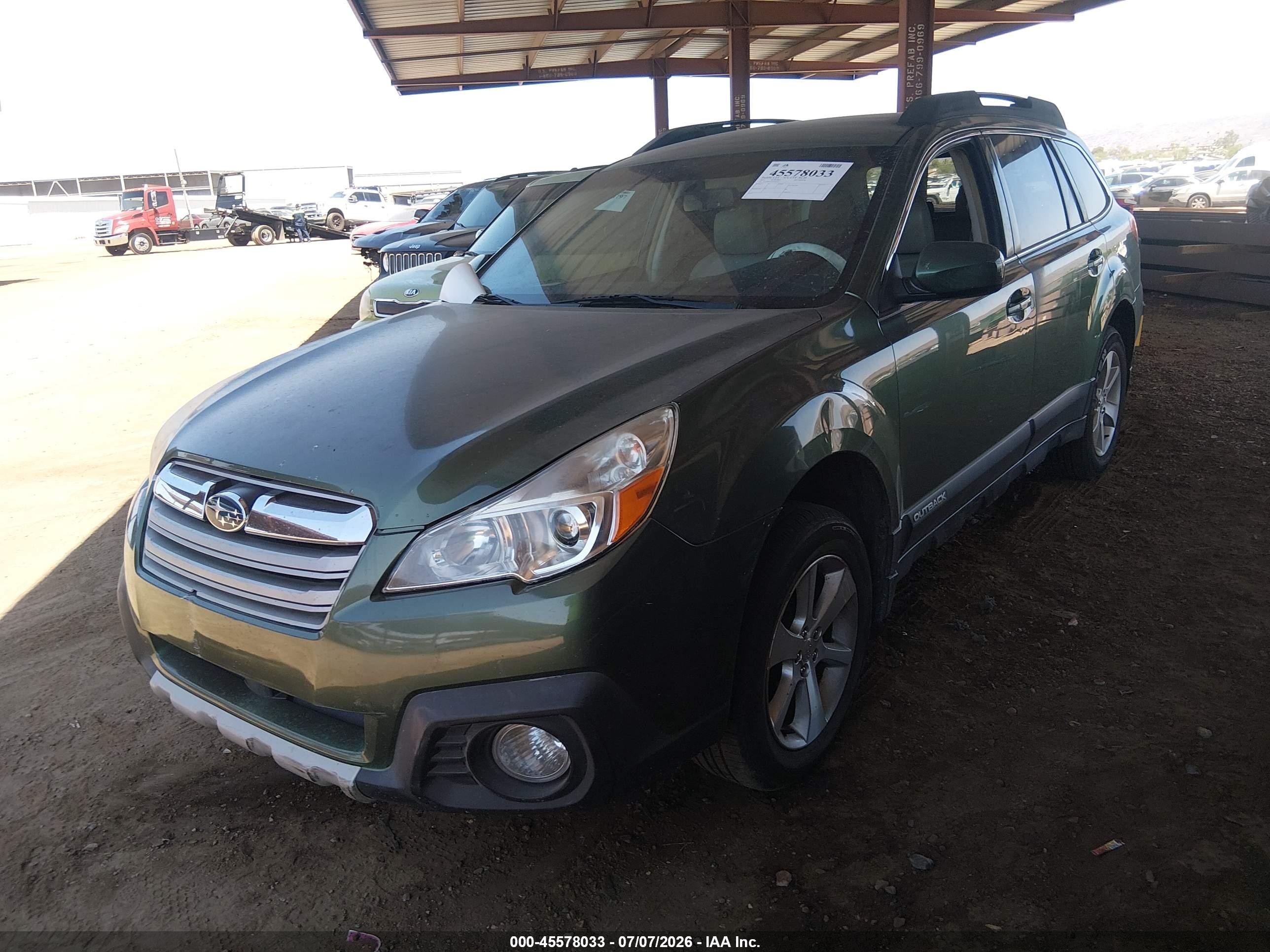 2013 Subaru Outback 2.5i Limited Green vin: 4S4BRBJC3D3294304