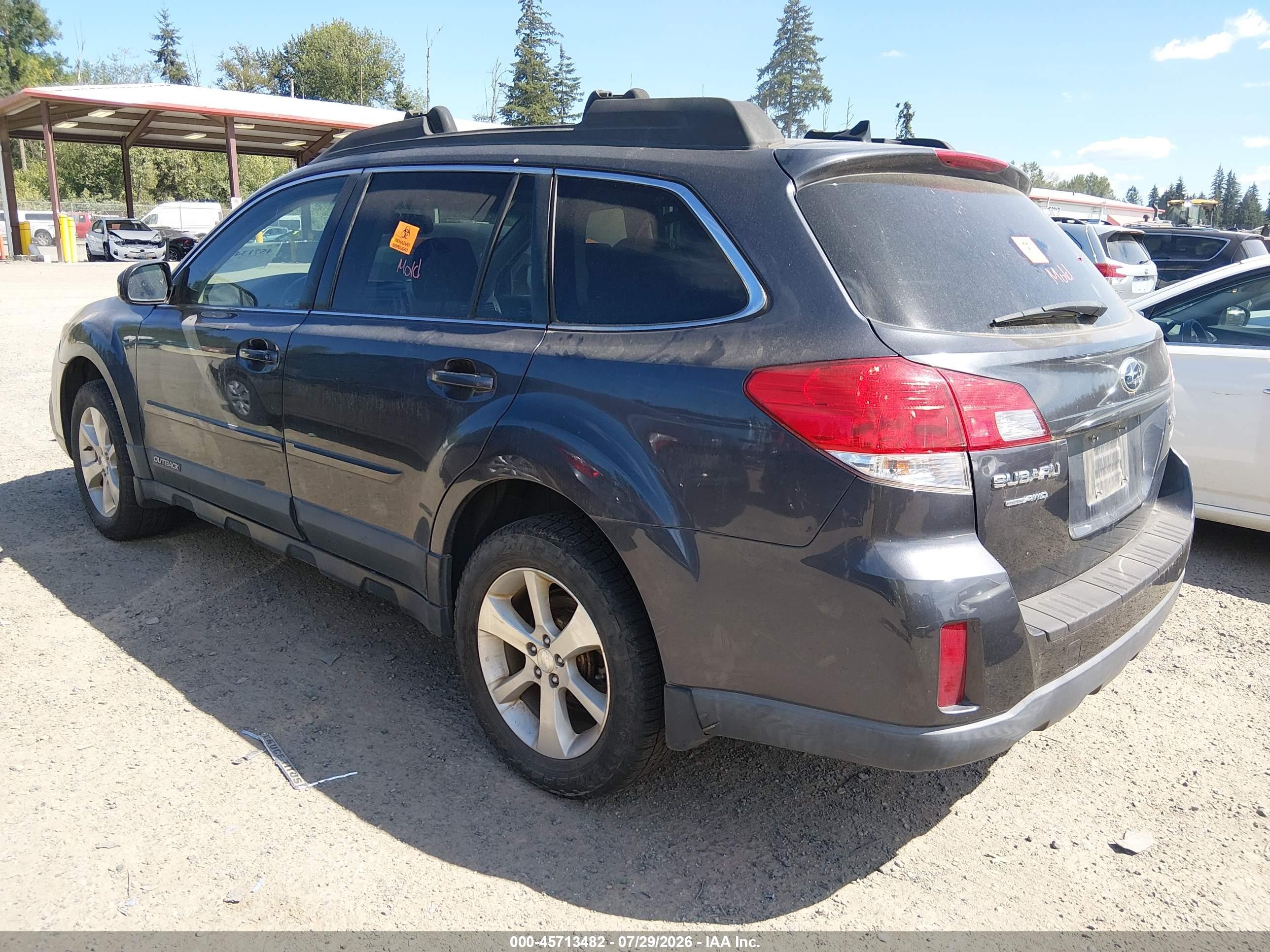 2013 Subaru Outback 2.5i Limited Серый vin: 4S4BRBJC4D3253759