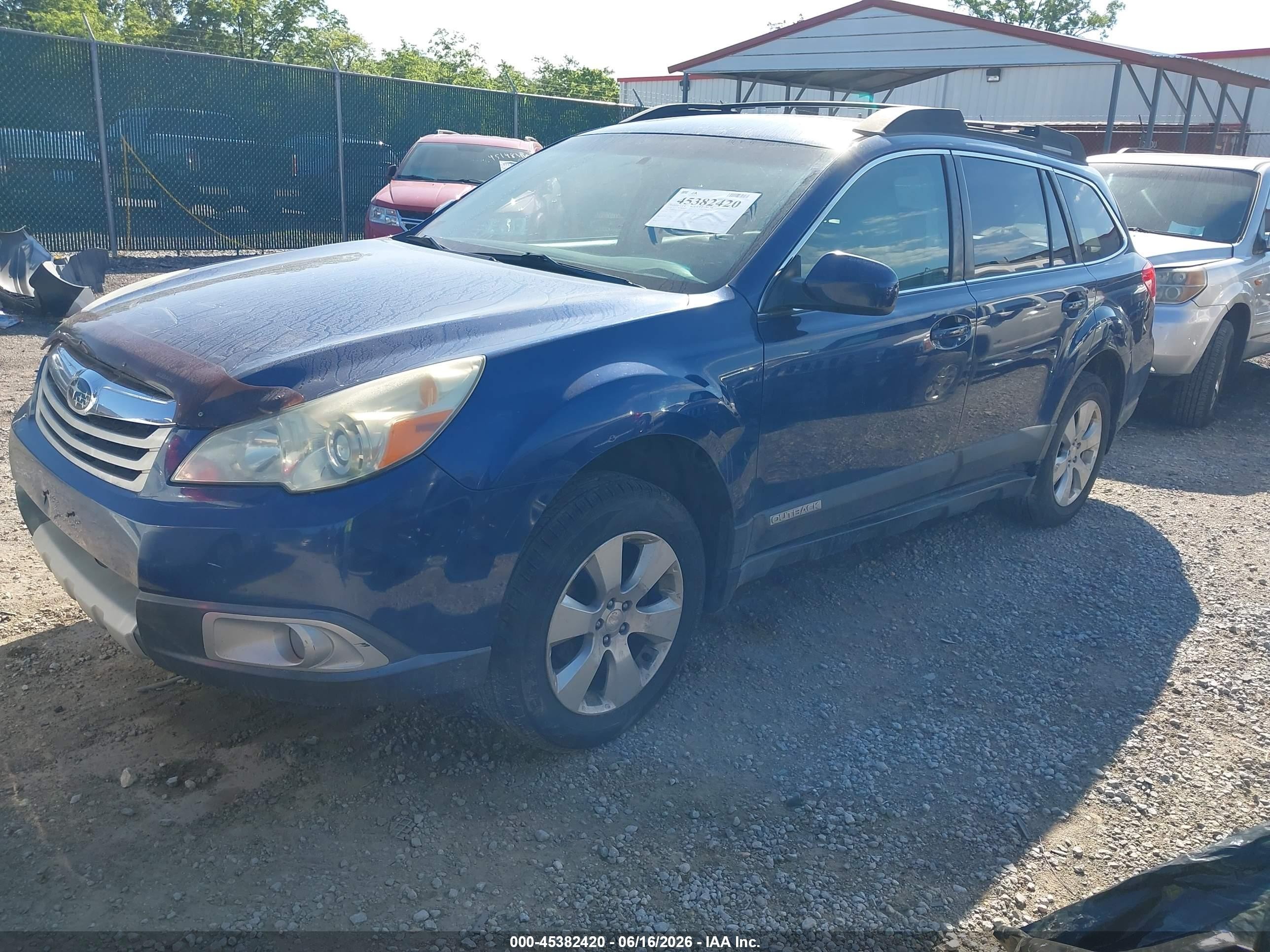 2010 Subaru Outback 2.5i Limited Blue vin: 4S4BRBJC7A3377973
