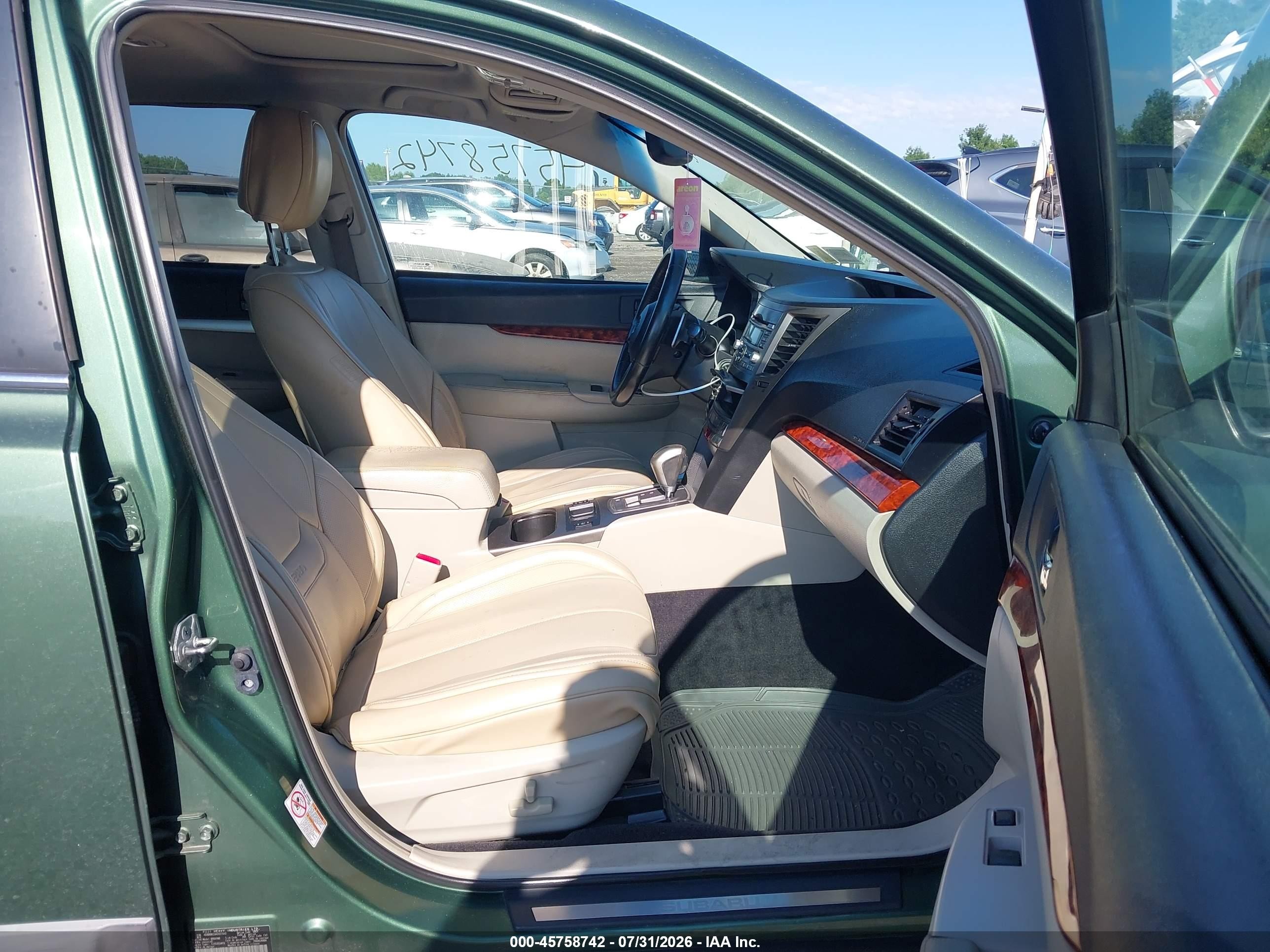 2010 Subaru Outback 2.5i Limited Зеленый vin: 4S4BRBKC0A3327043
