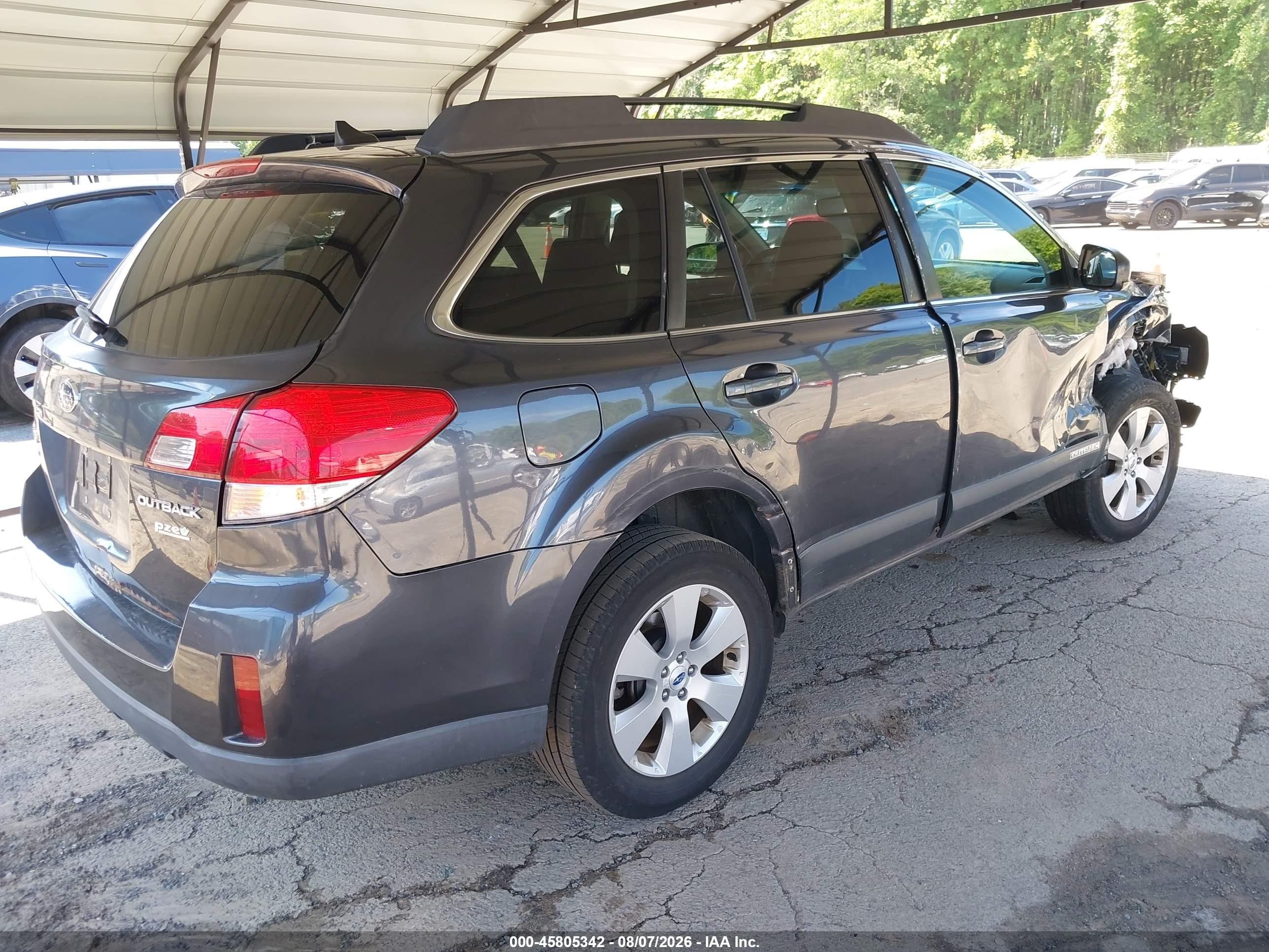 2012 Subaru Outback 2.5i Limited Серый vin: 4S4BRBKC0C3286948