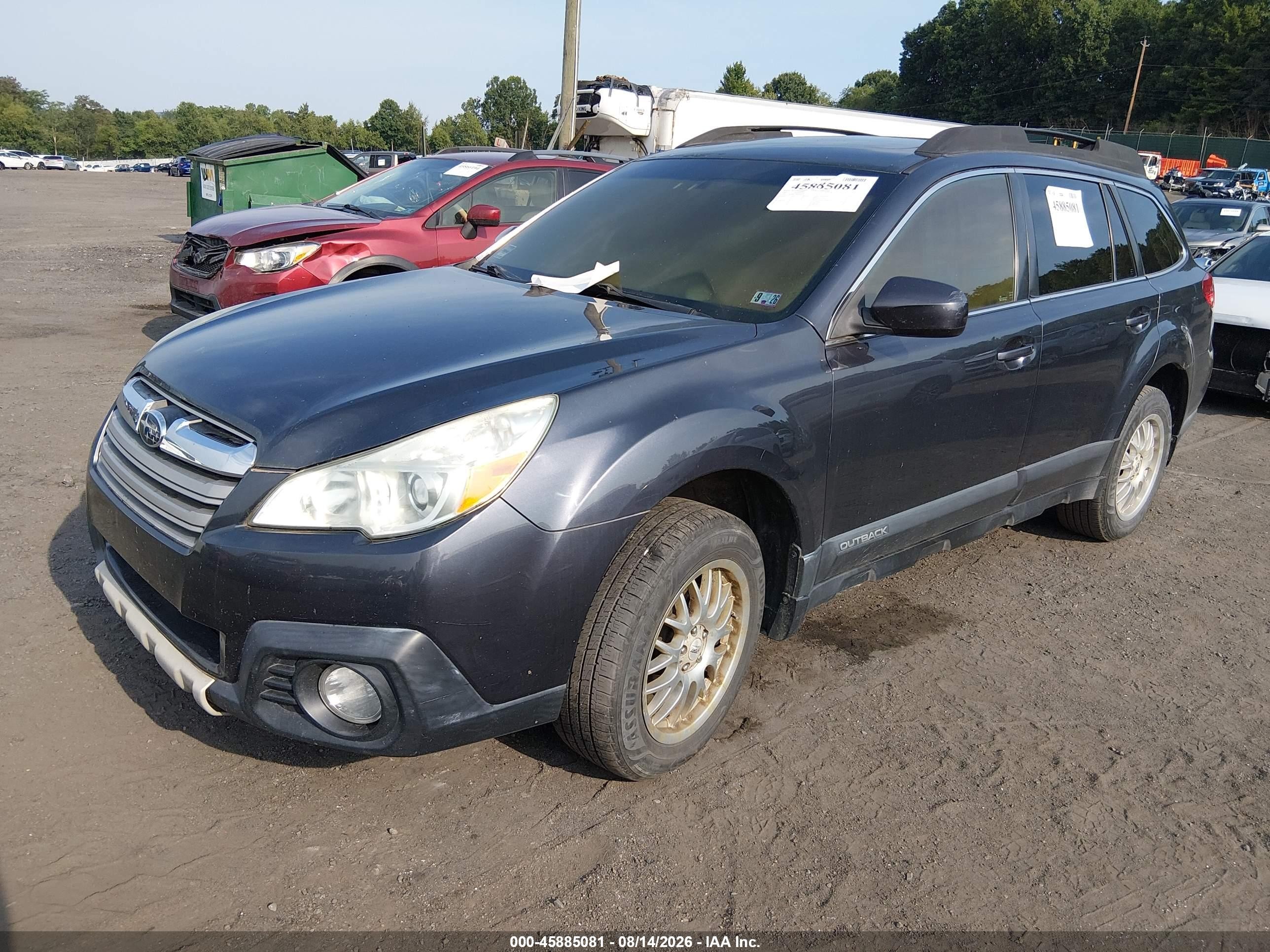 2013 Subaru Outback 2.5i Limited Gray vin: 4S4BRBKC0D3309551
