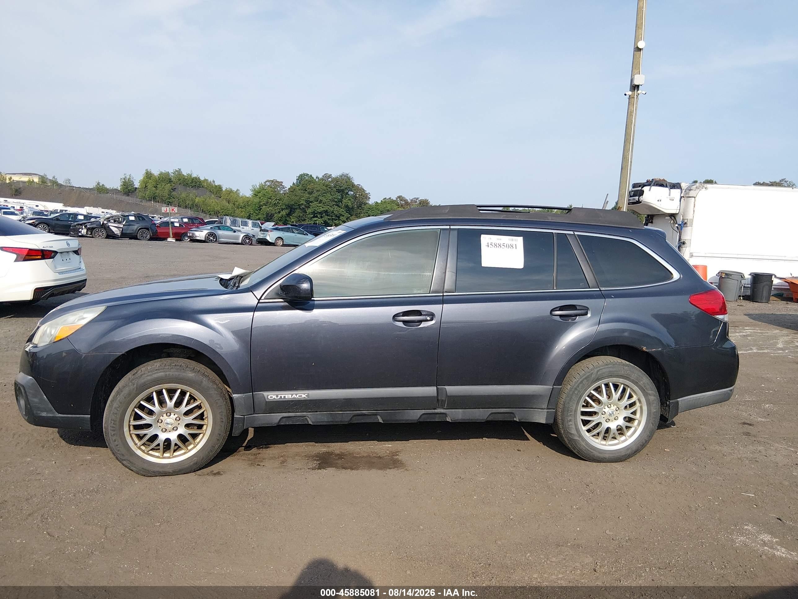 2013 Subaru Outback 2.5i Limited Gray vin: 4S4BRBKC0D3309551