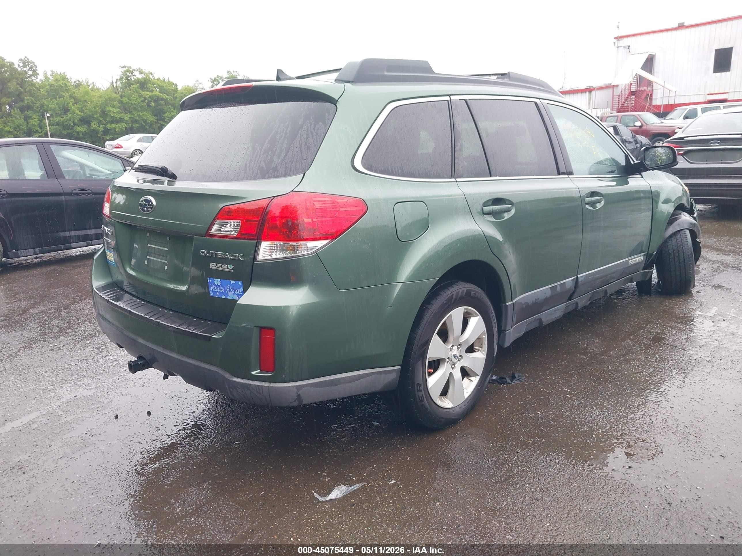 2012 Subaru Outback 2.5i Limited Green vin: 4S4BRBKC1C3231831