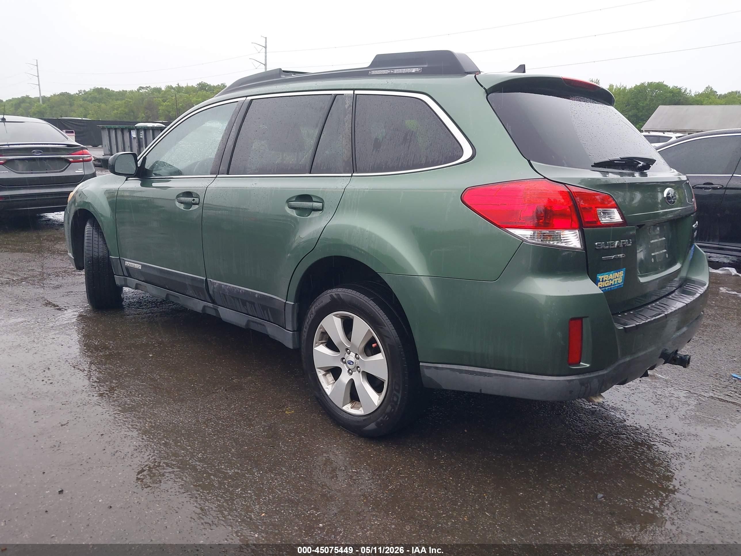 2012 Subaru Outback 2.5i Limited Green vin: 4S4BRBKC1C3231831