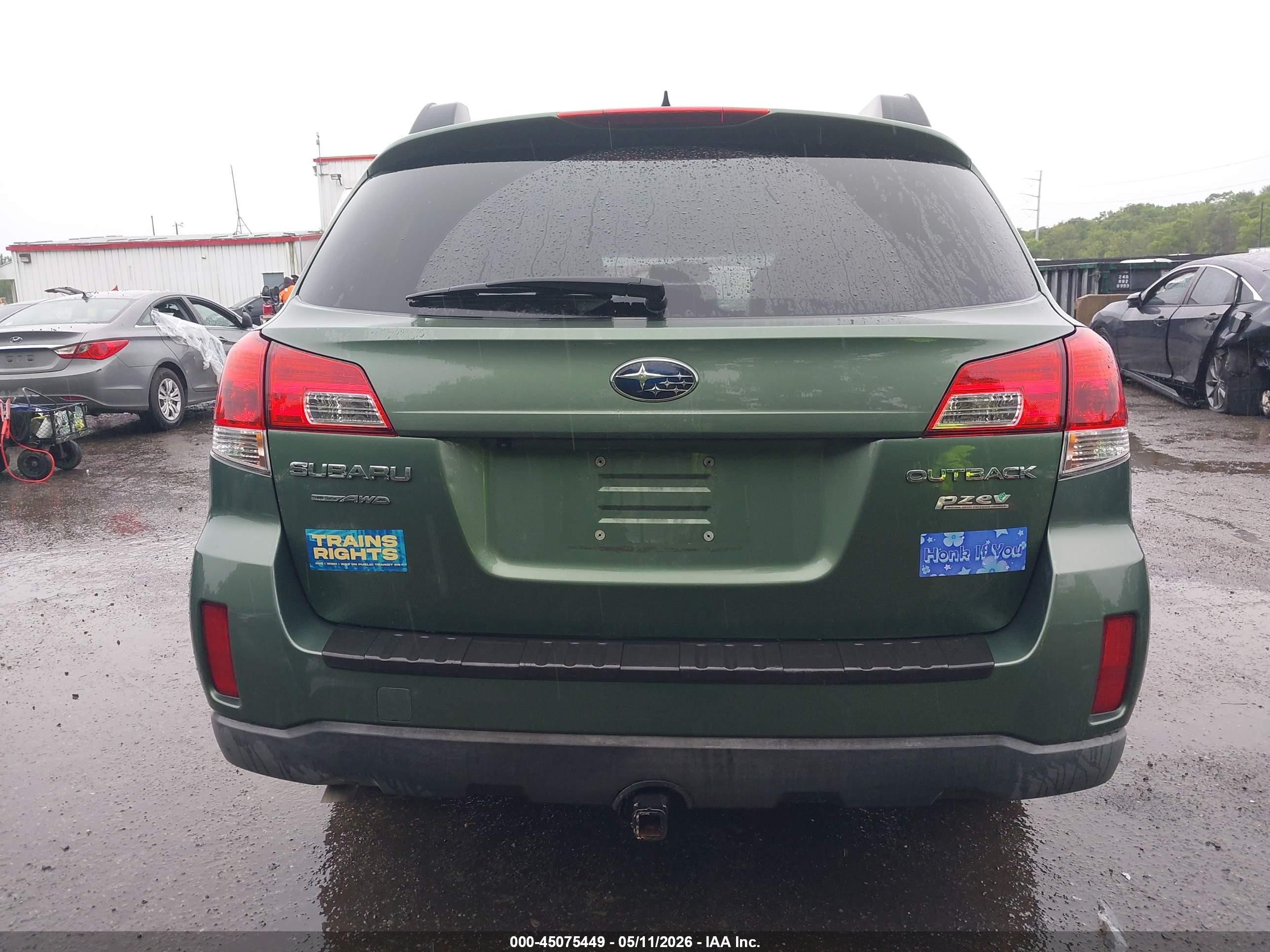 2012 Subaru Outback 2.5i Limited Green vin: 4S4BRBKC1C3231831