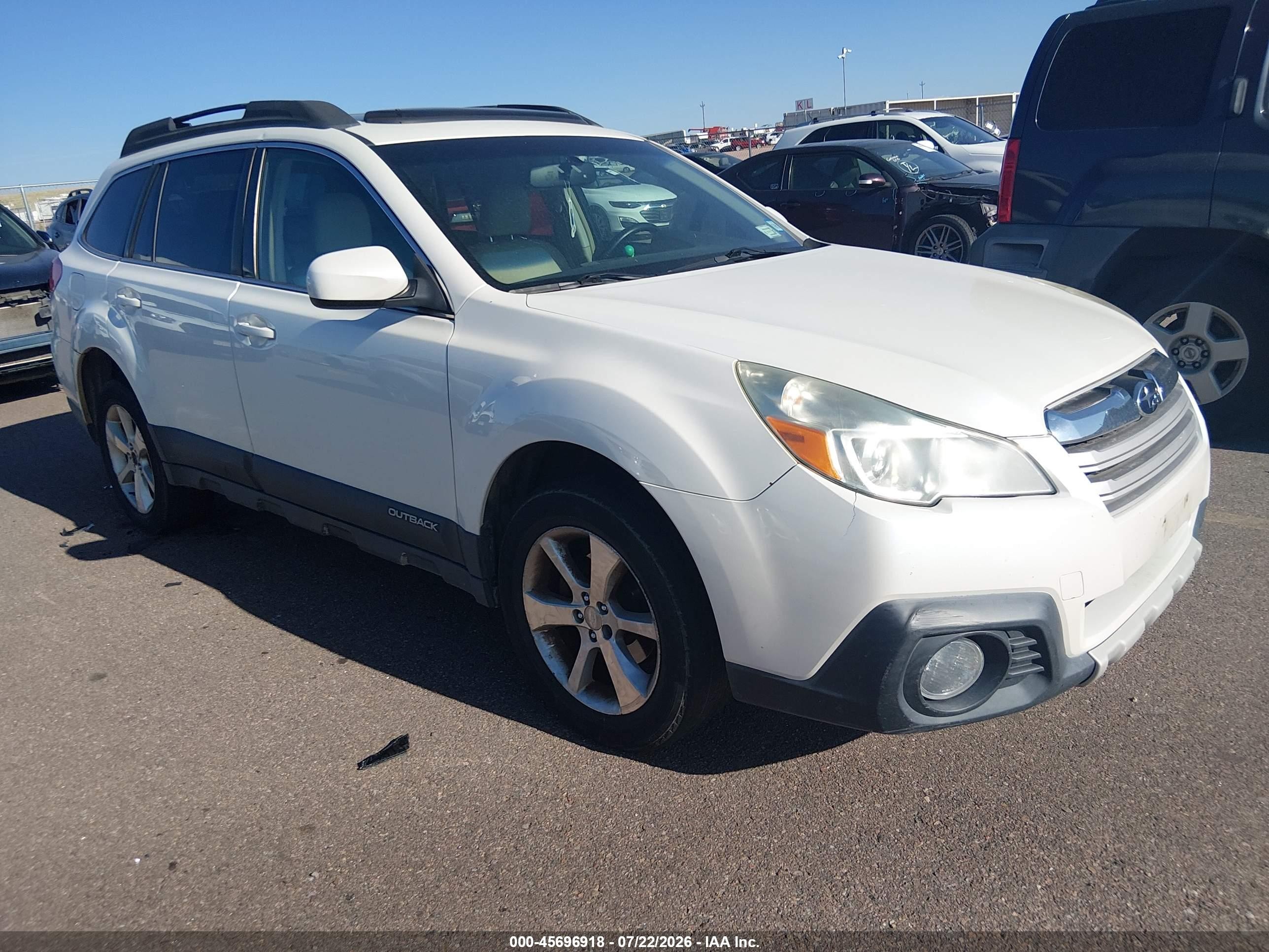 2013 Subaru Outback 2.5i Limited Белый vin: 4S4BRBKC1D3324785
