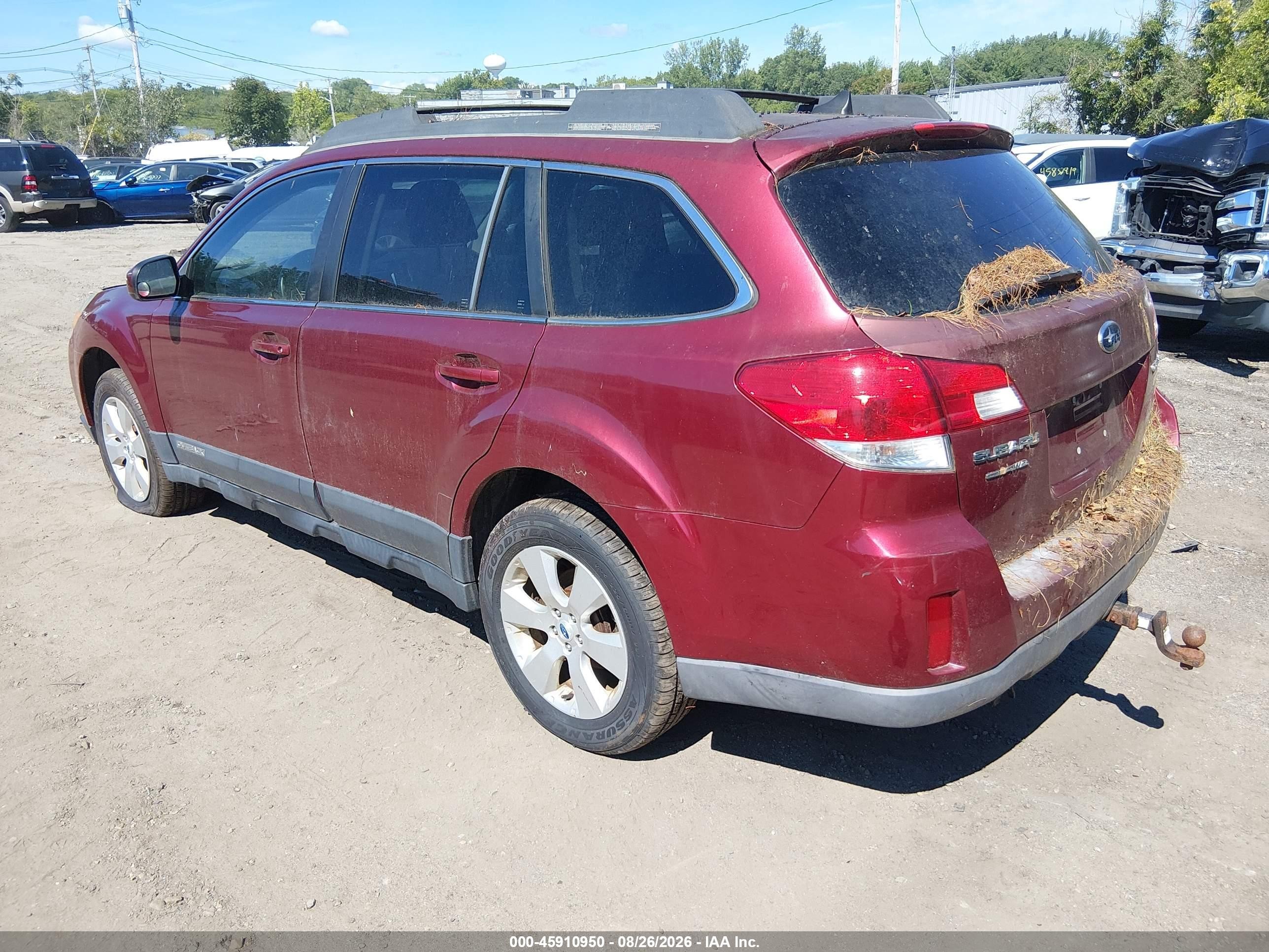 2012 Subaru Outback 2.5i Limited Red vin: 4S4BRBKC2C3255572