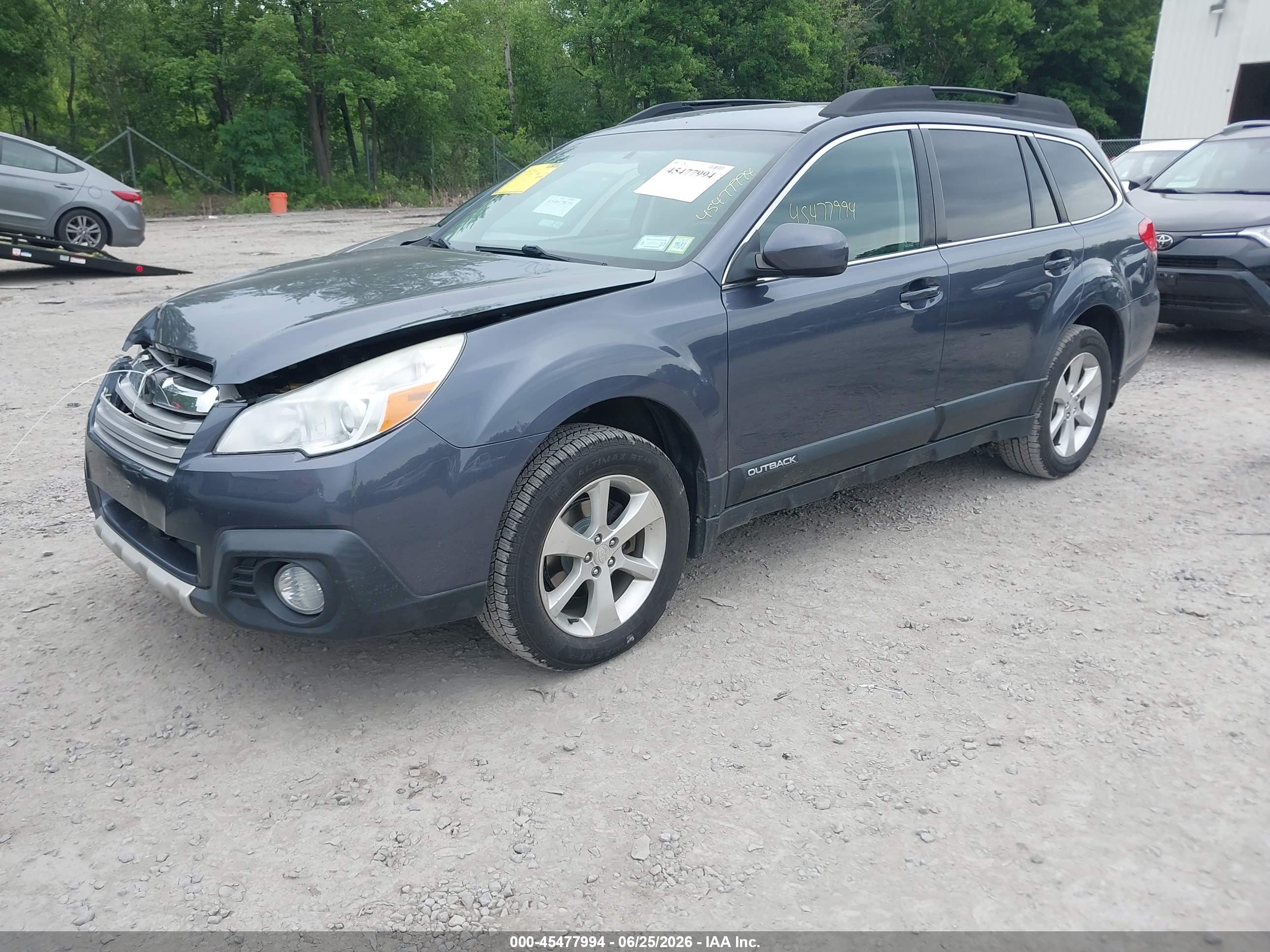 2014 Subaru Outback 2.5i Limited Синий vin: 4S4BRBKC2E3285593