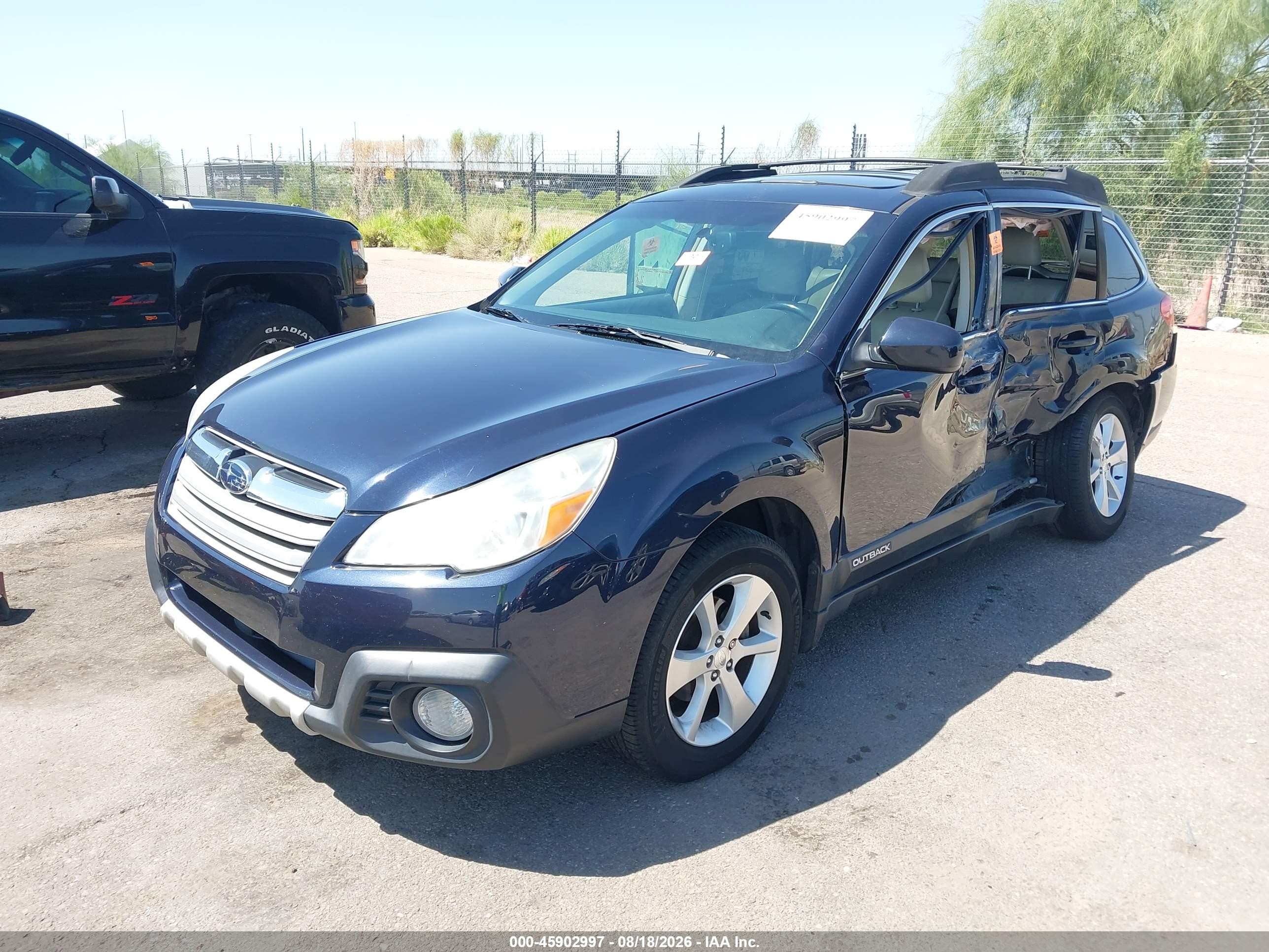 2013 Subaru Outback 2.5i Limited Blue vin: 4S4BRBKC3D3257333