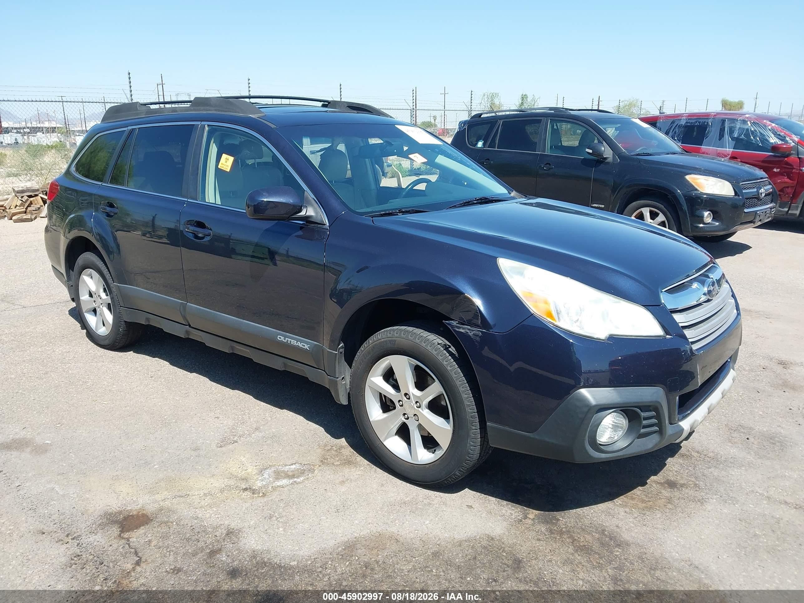 2013 Subaru Outback 2.5i Limited Blue vin: 4S4BRBKC3D3257333